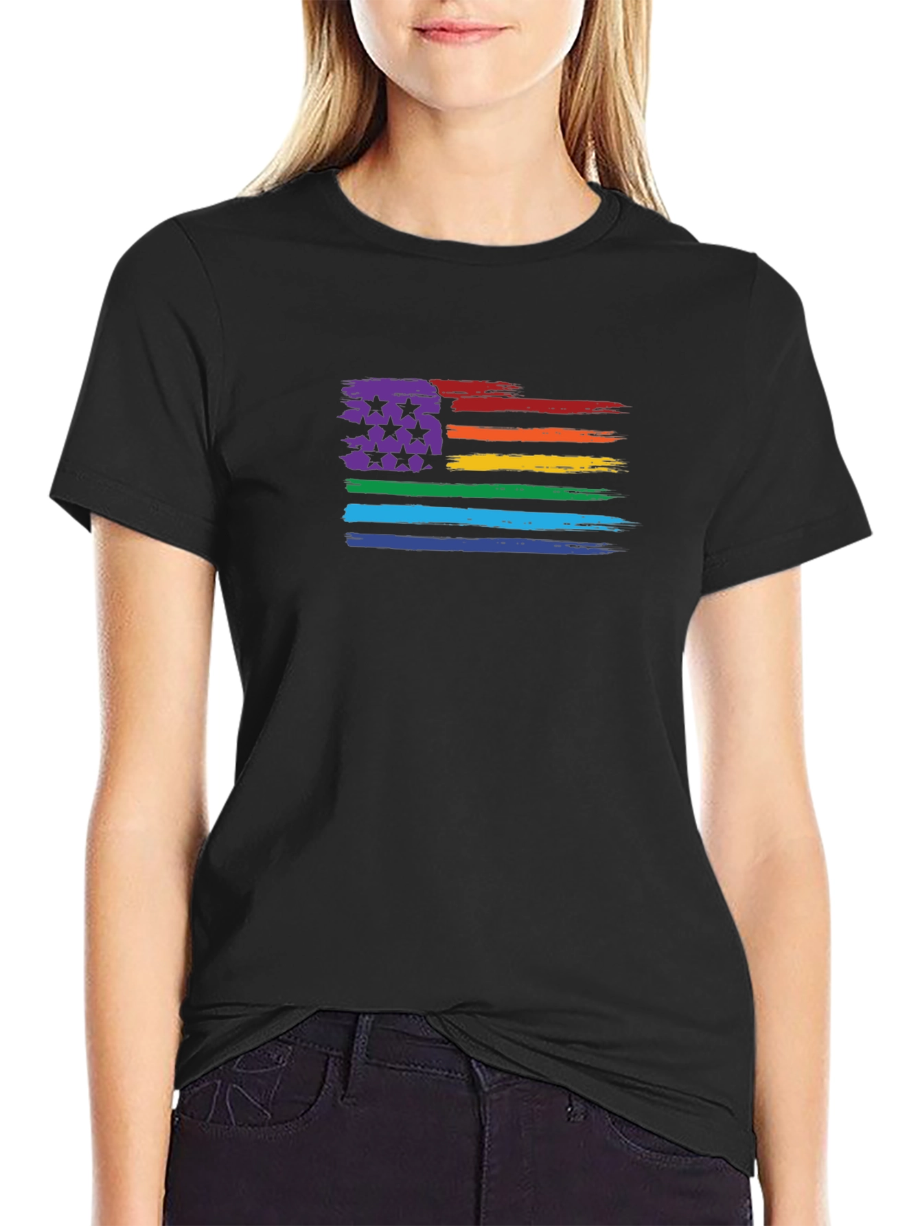 LGBT Pride Flag T-Shirt - Unisex Black Tee