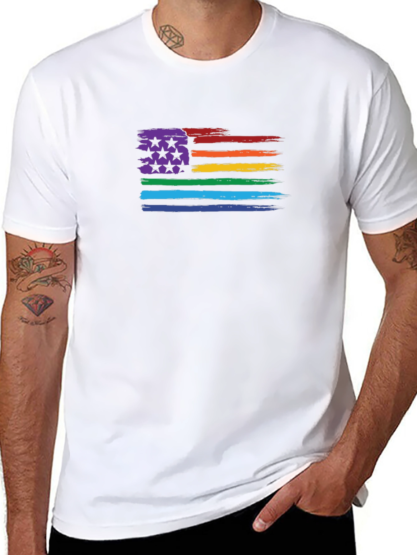 LGBT Pride Flag T-Shirt - Unisex Black Tee