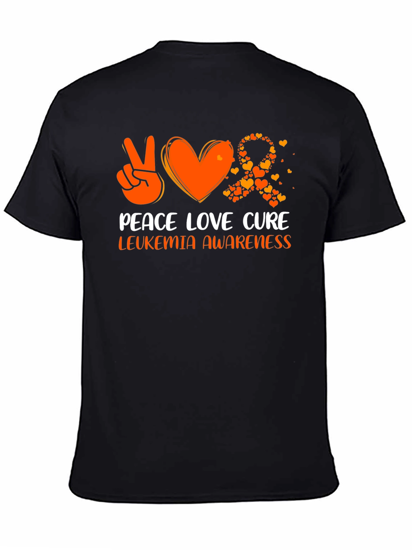Leukemia Awareness Peace Love Cure T-Shirt