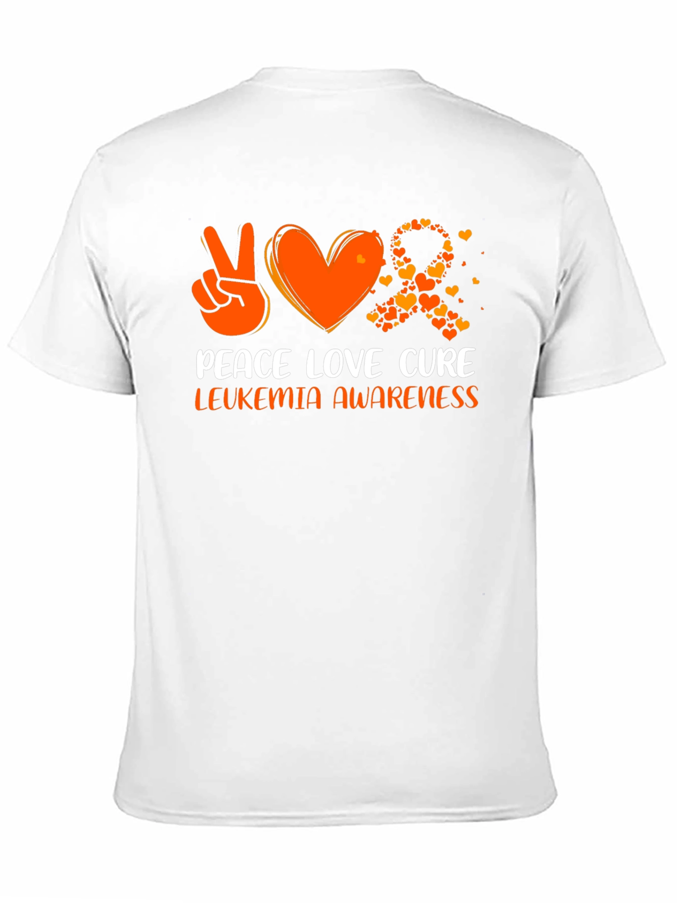 Leukemia Awareness Peace Love Cure T-Shirt