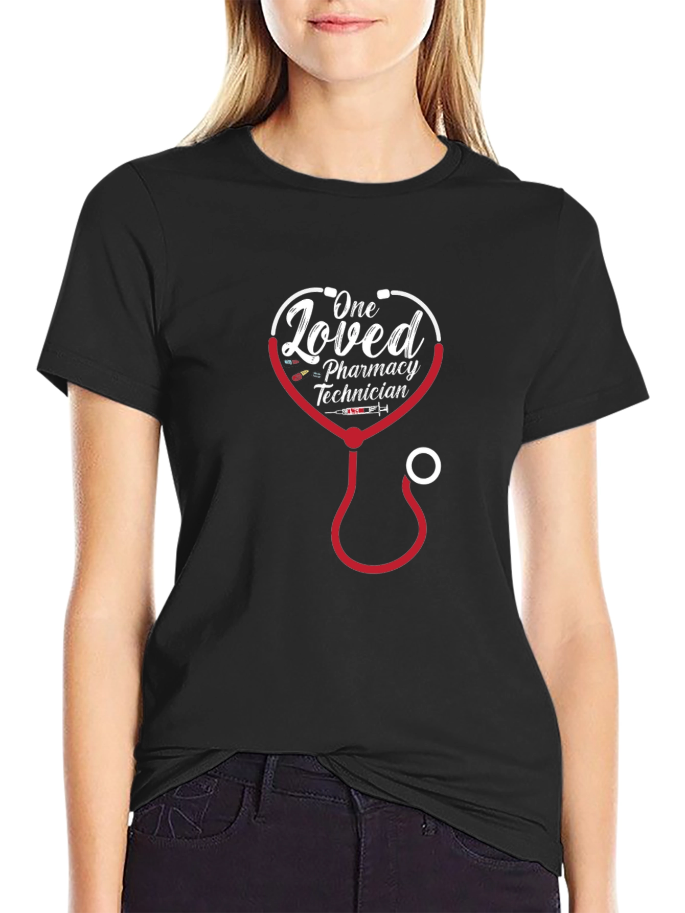 Loved Pharmacy Technician Stethoscope T-Shirt