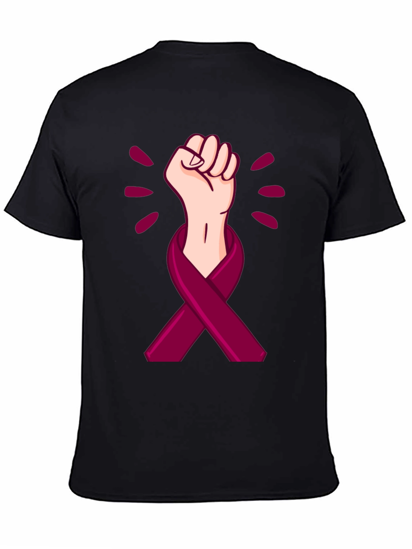Empowered Ribbon Fist Graphic T-Shirt