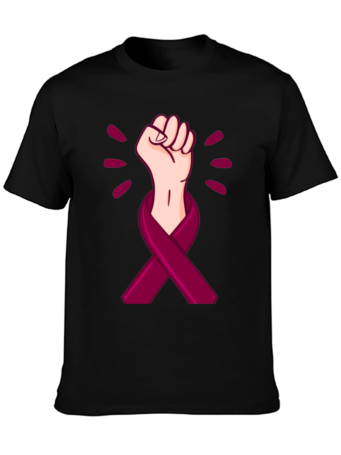 Empowered Ribbon Fist Graphic T-Shirt