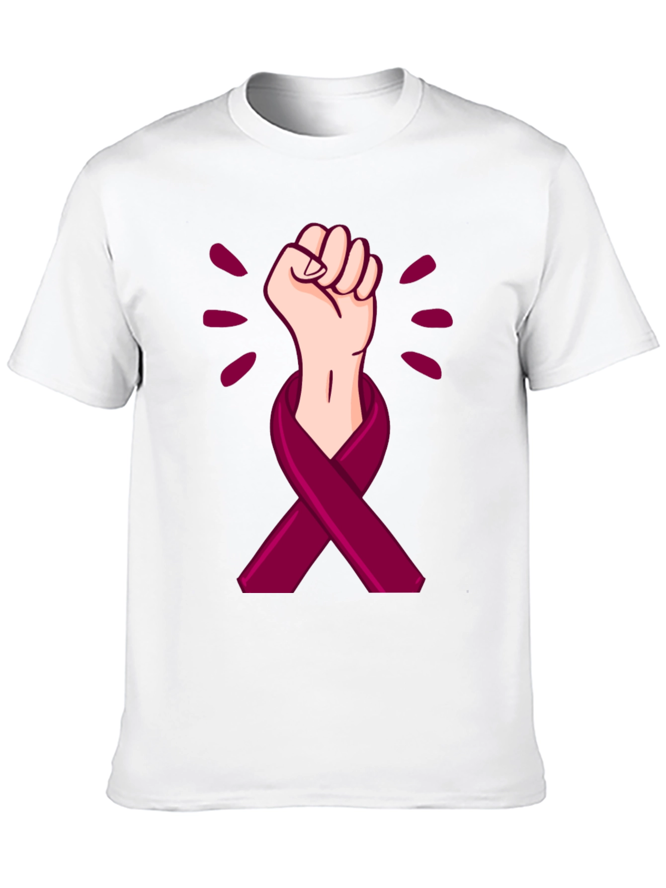 Empowered Ribbon Fist Graphic T-Shirt
