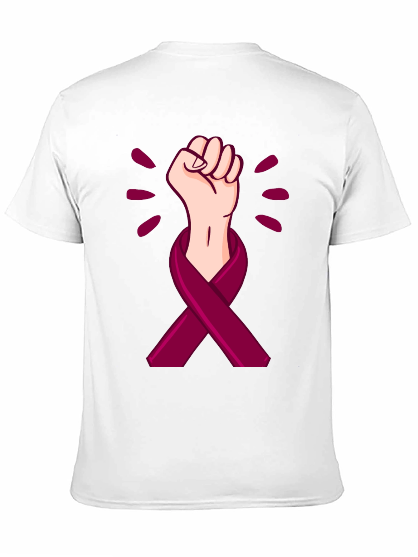Empowered Ribbon Fist Graphic T-Shirt