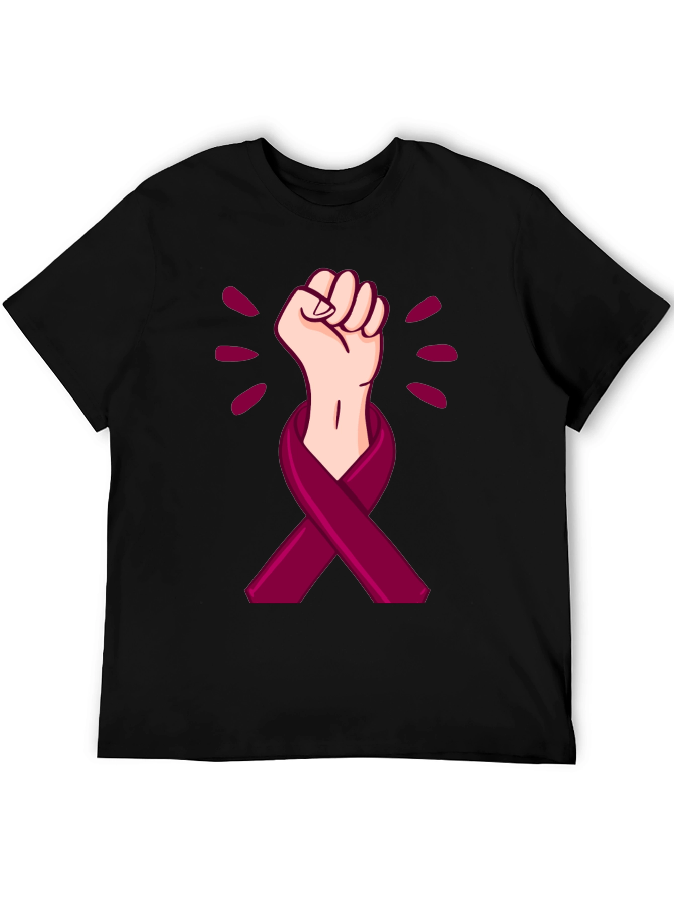 Empowered Ribbon Fist Graphic T-Shirt