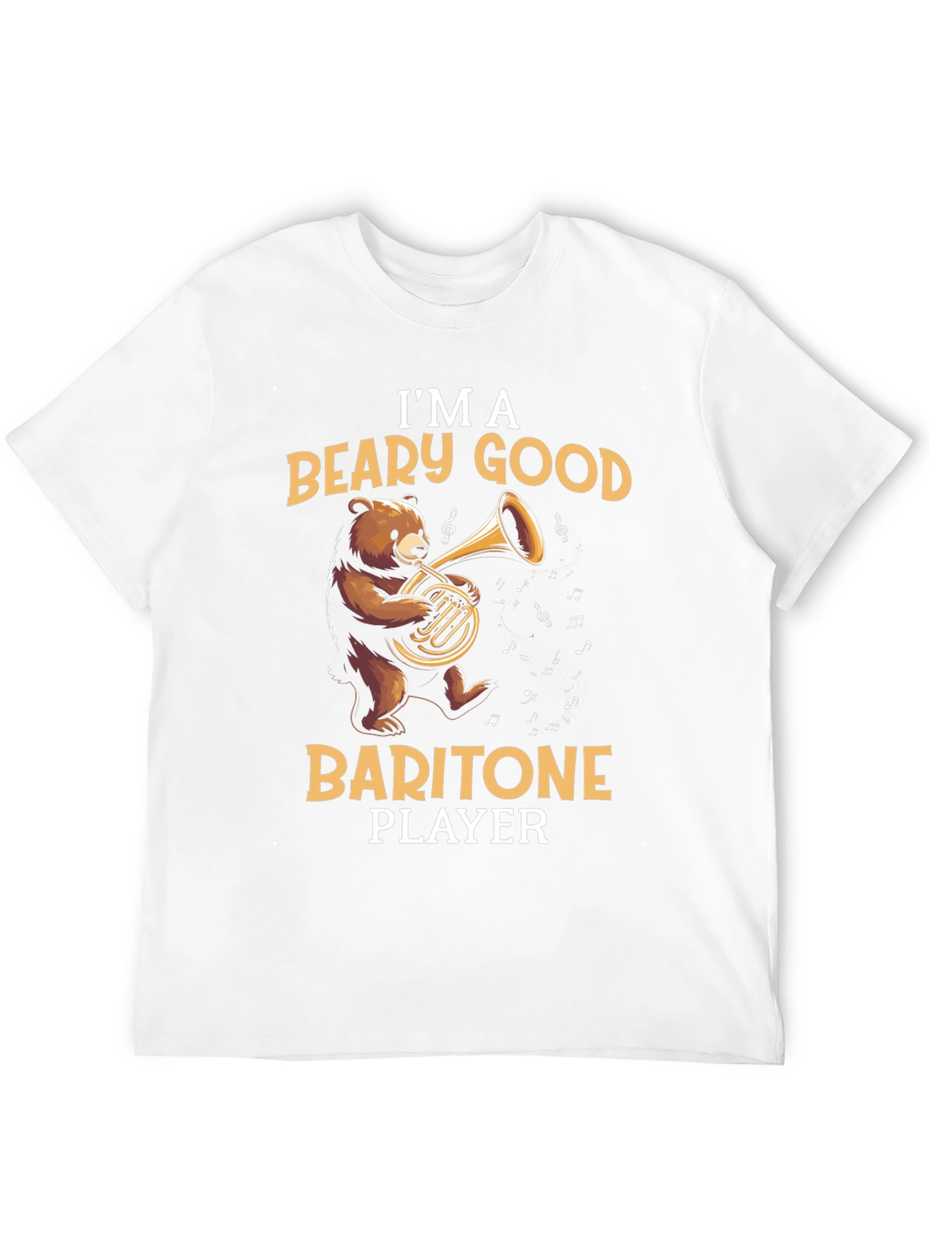 Beary Good Baritone Player Black T-Shirt