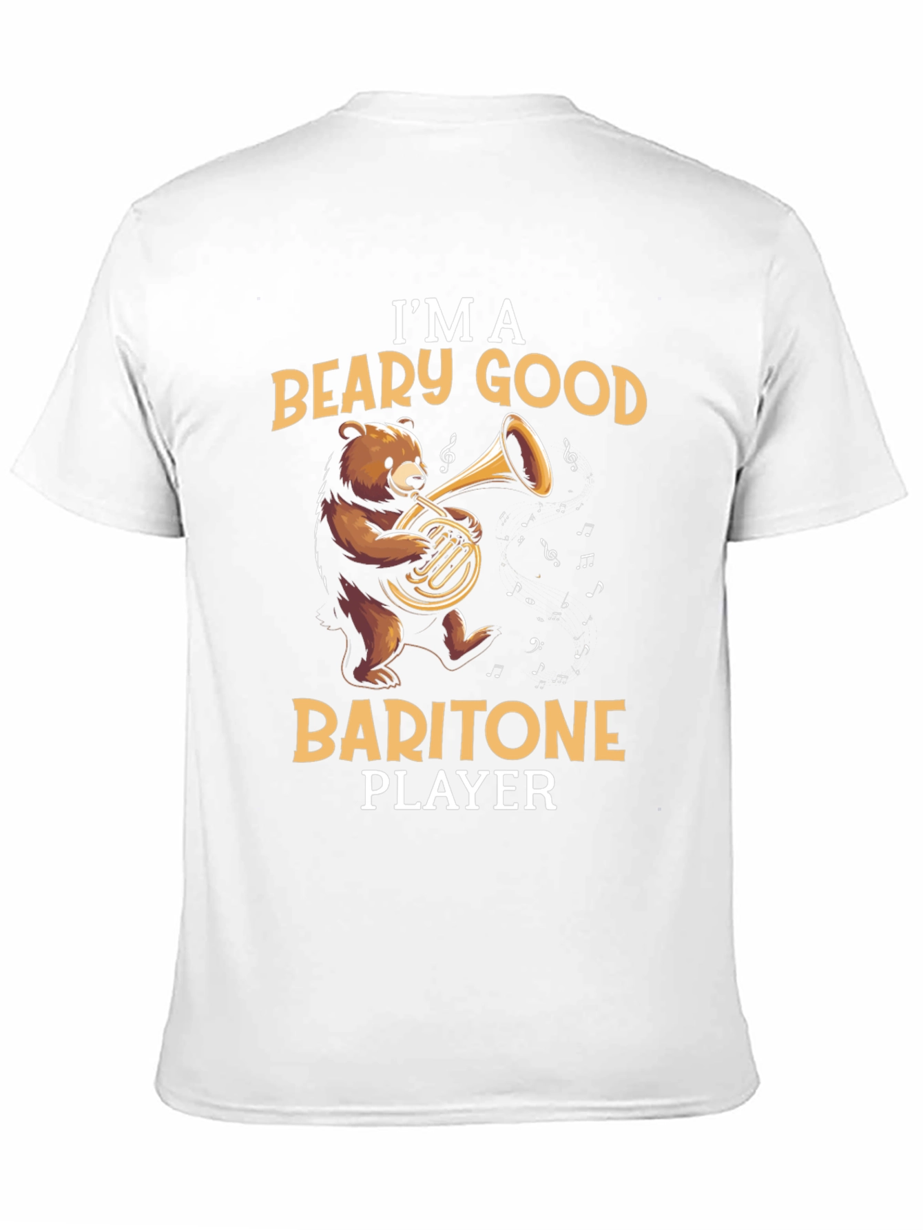 Beary Good Baritone Player Black T-Shirt