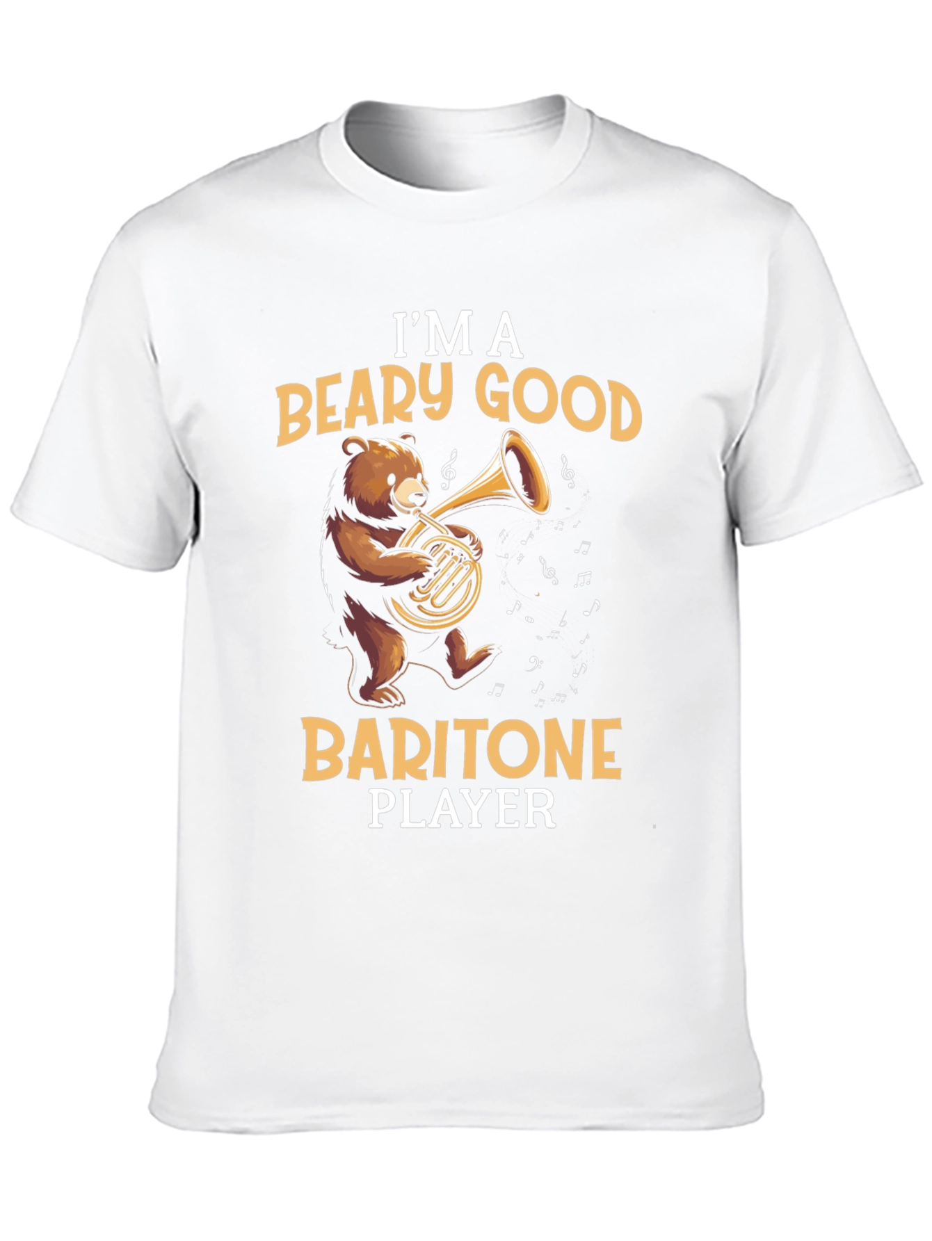 Beary Good Baritone Player Black T-Shirt