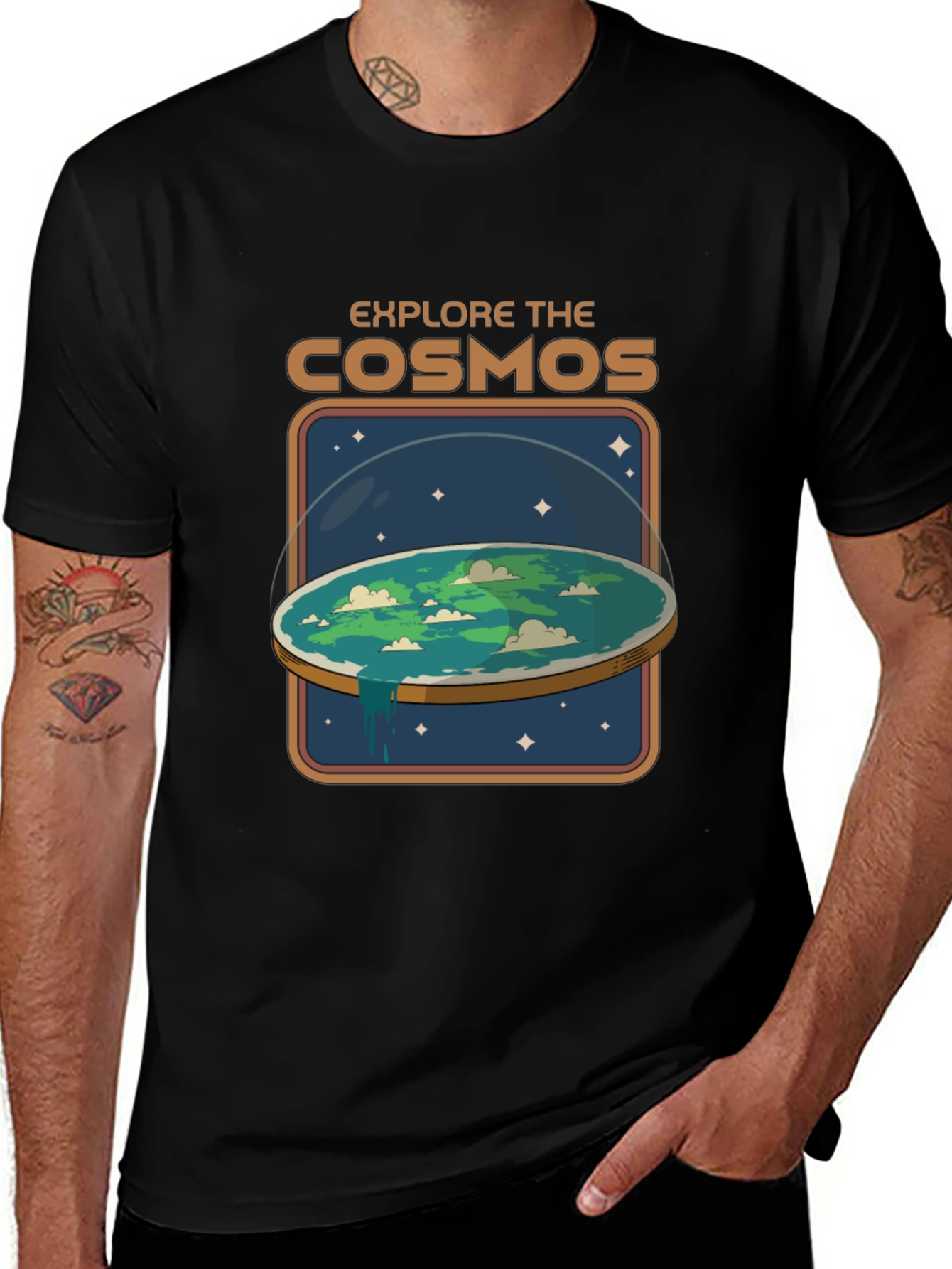 Explore The Cosmos Flat Earth T-Shirt