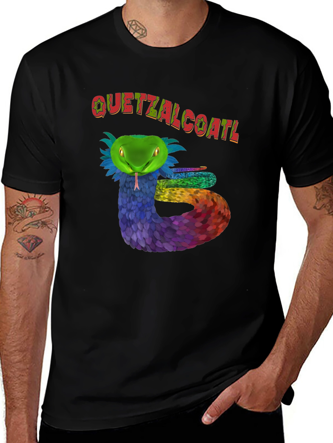 Quetzalcoatl Serpent Graphic T-Shirt