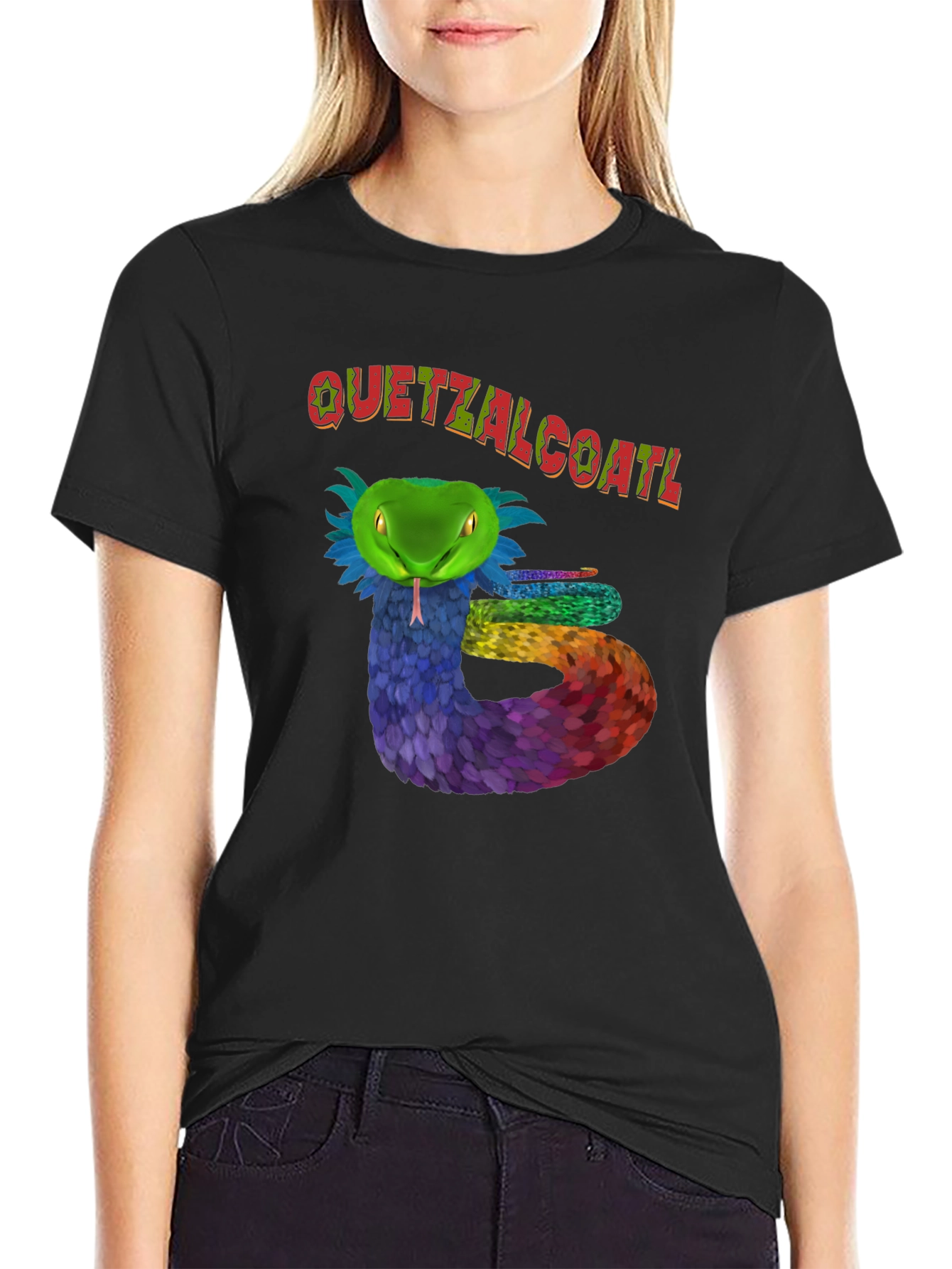 Quetzalcoatl Serpent Graphic T-Shirt
