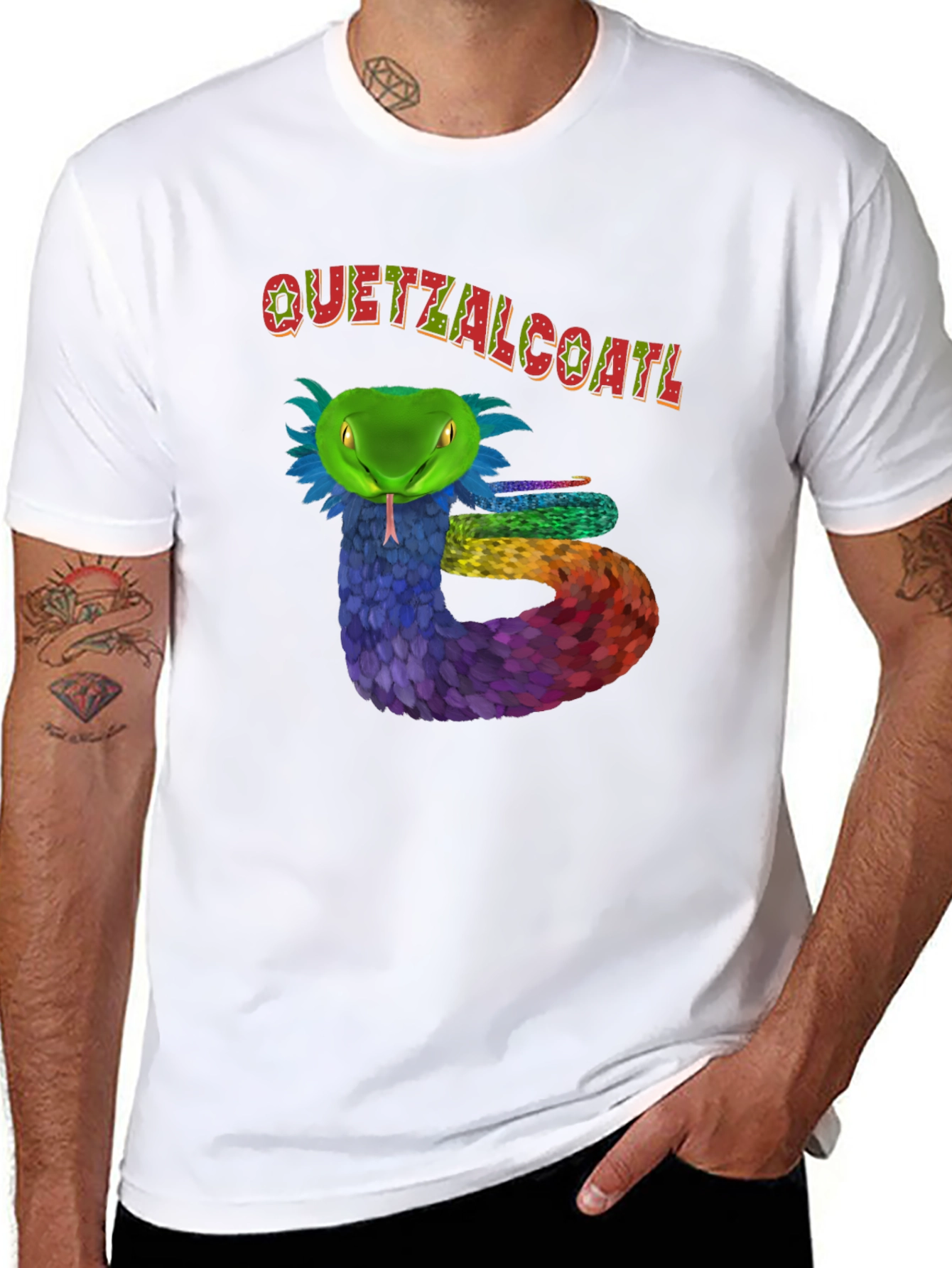 Quetzalcoatl Serpent Graphic T-Shirt