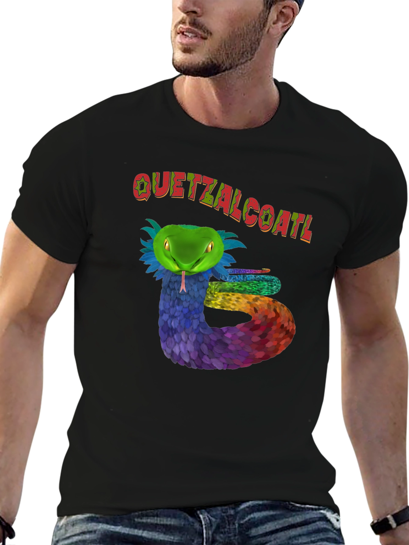 Quetzalcoatl Serpent Graphic T-Shirt