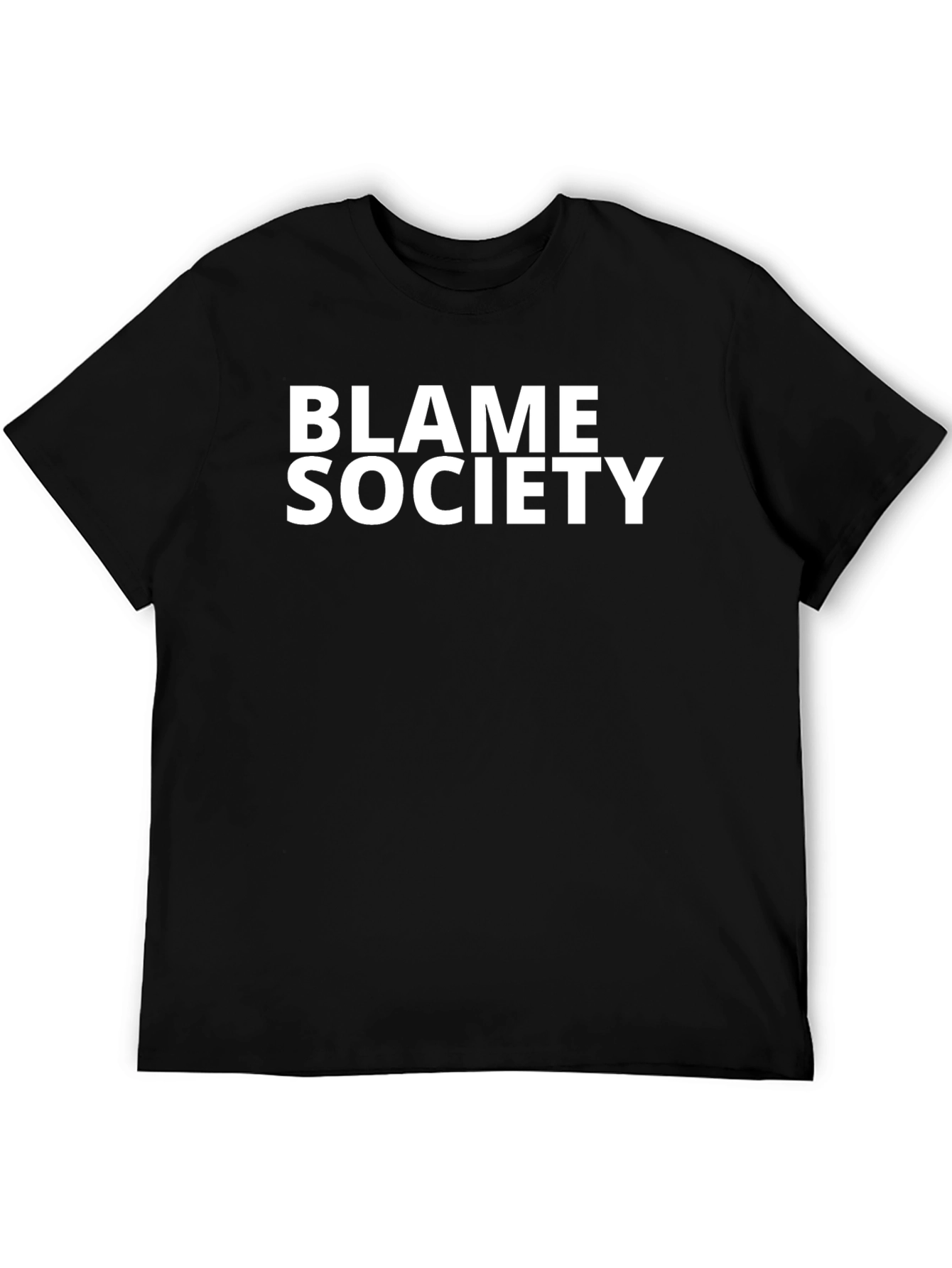 Blame Society Black Graphic Tee - Bold Statement Style