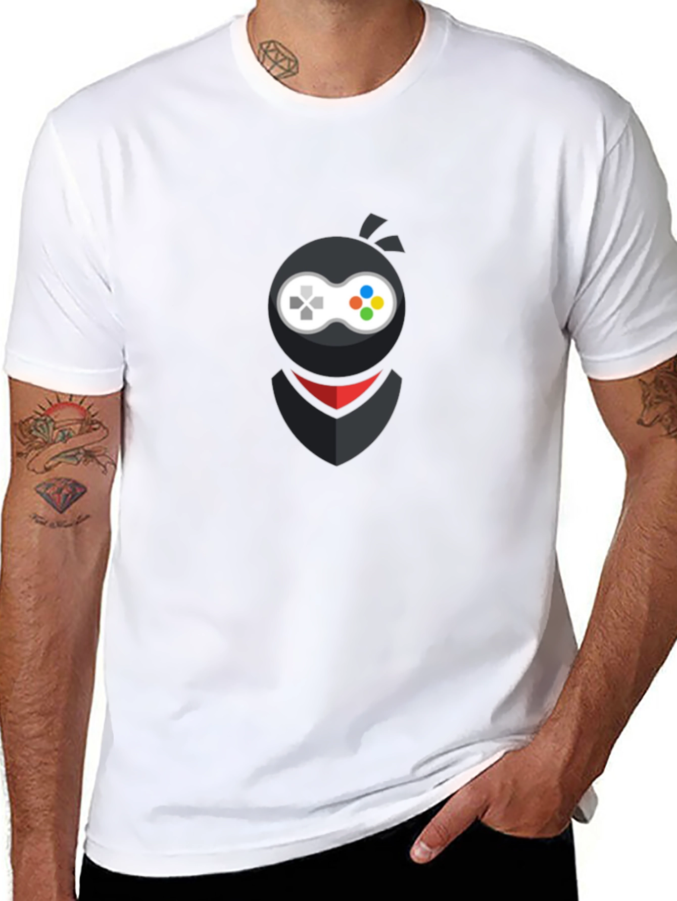 Gamer Ninja Black T-Shirt - Stealth Gaming Style