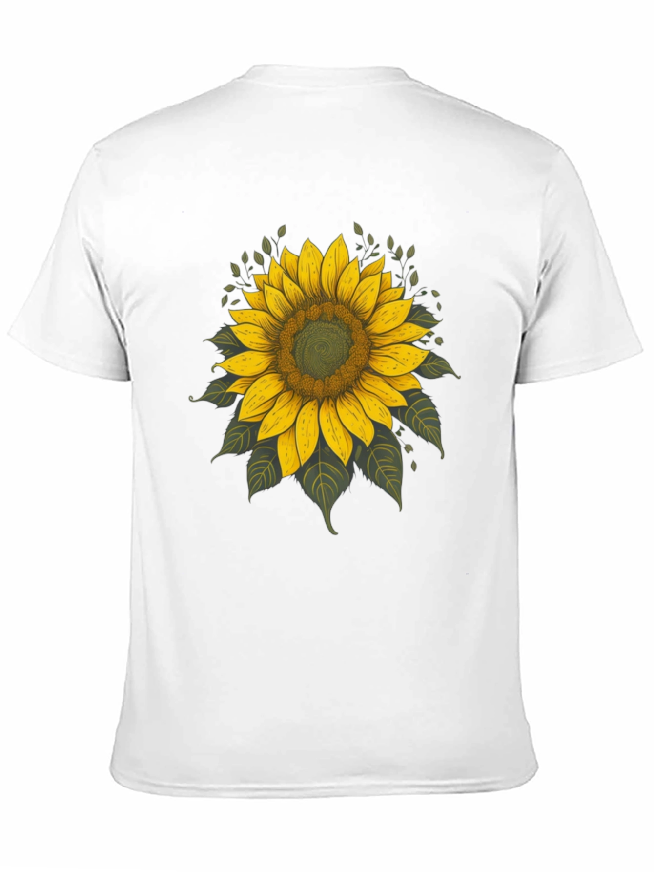 Sunflower Graphic Tee - Black Cotton T-Shirt