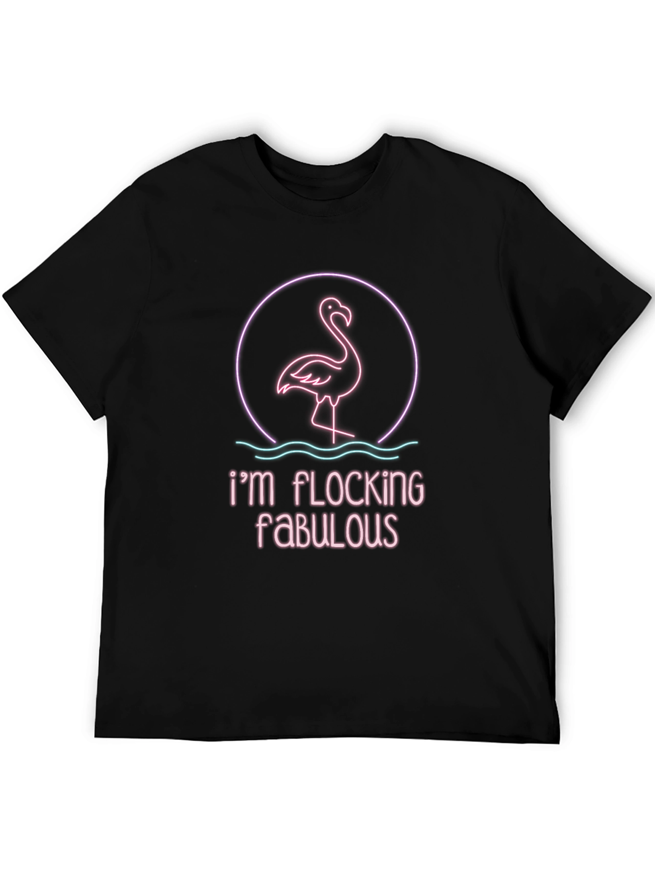 Flocking Fabulous Graphic Tee - Black Casual T-Shirt