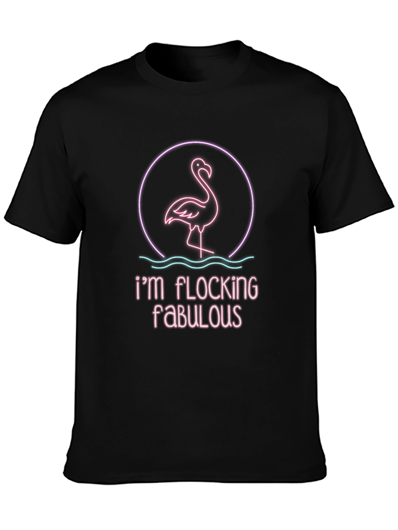 Flocking Fabulous Graphic Tee - Black Casual T-Shirt