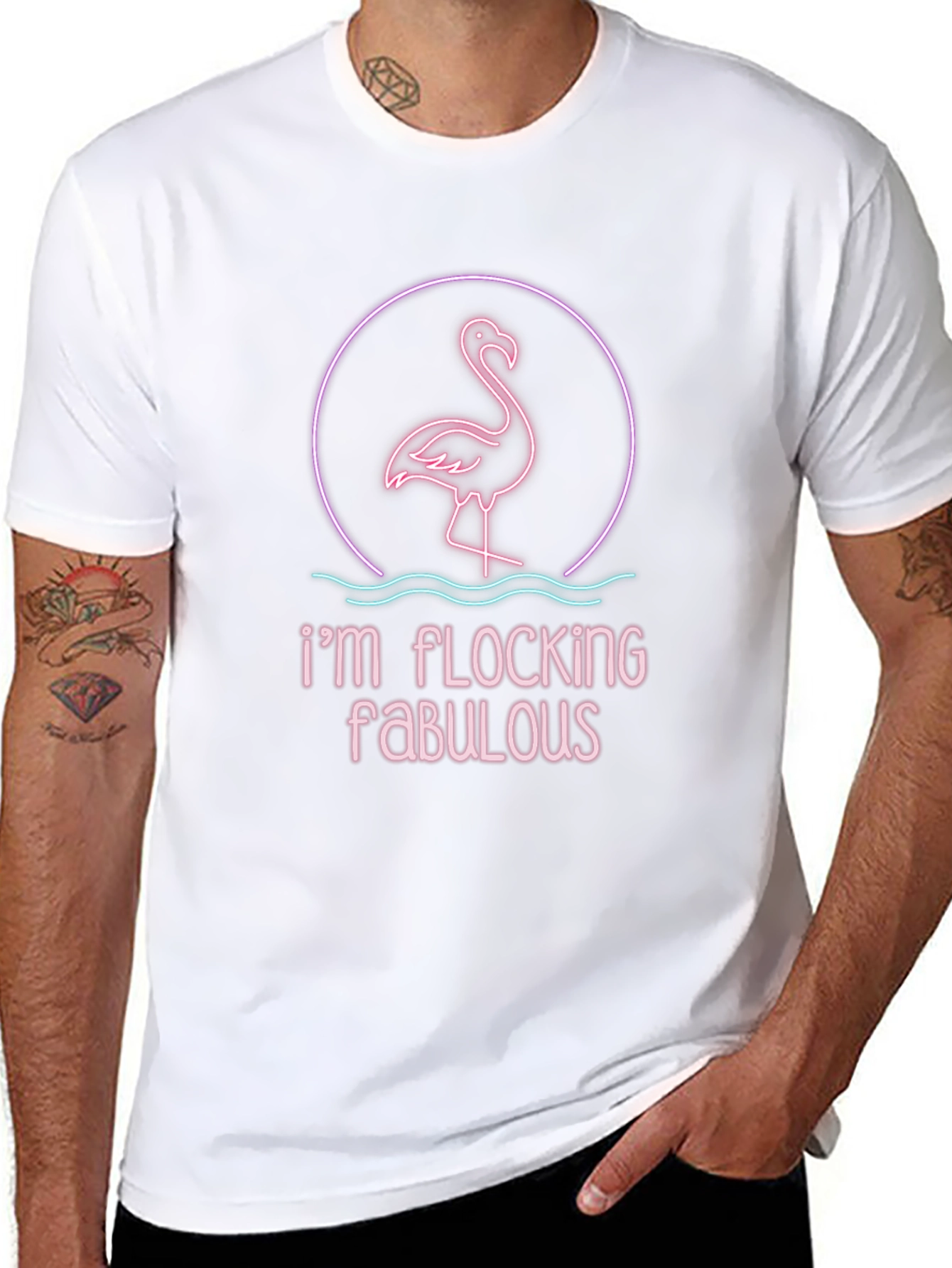 Flocking Fabulous Graphic Tee - Black Casual T-Shirt