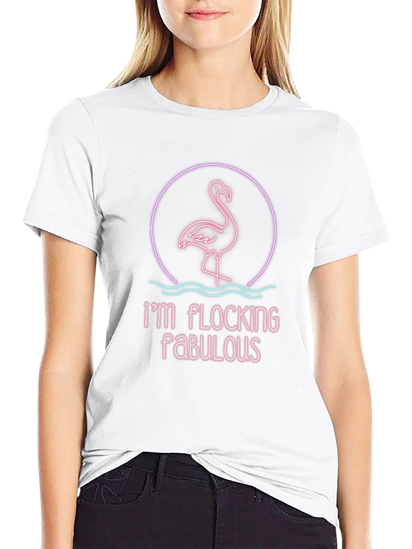 Flocking Fabulous Graphic Tee - Black Casual T-Shirt