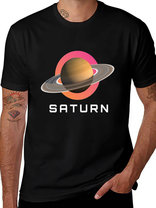 Saturn Graphic Tee - Stylish Space Design