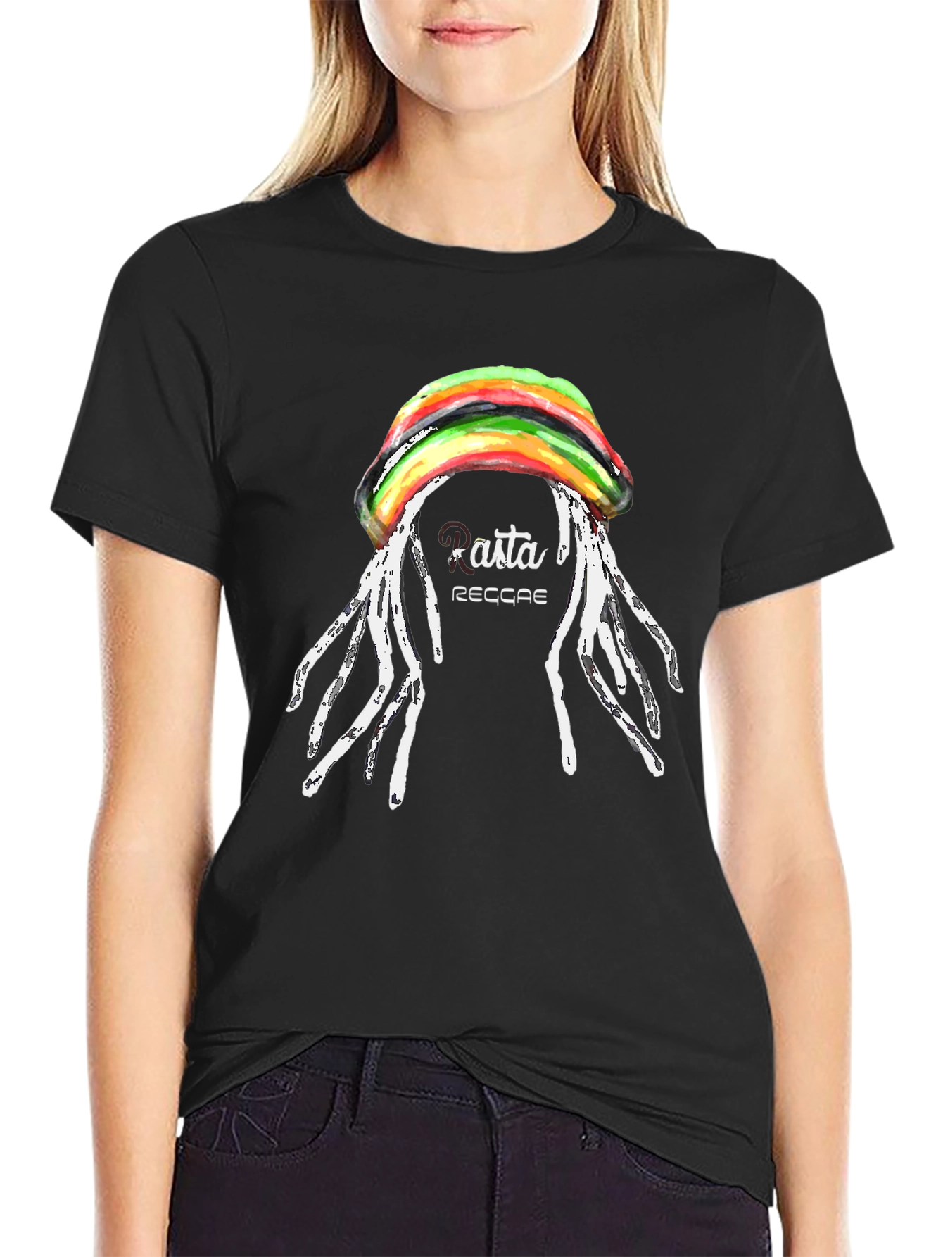 Rasta Reggae Graphic Black T-Shirt