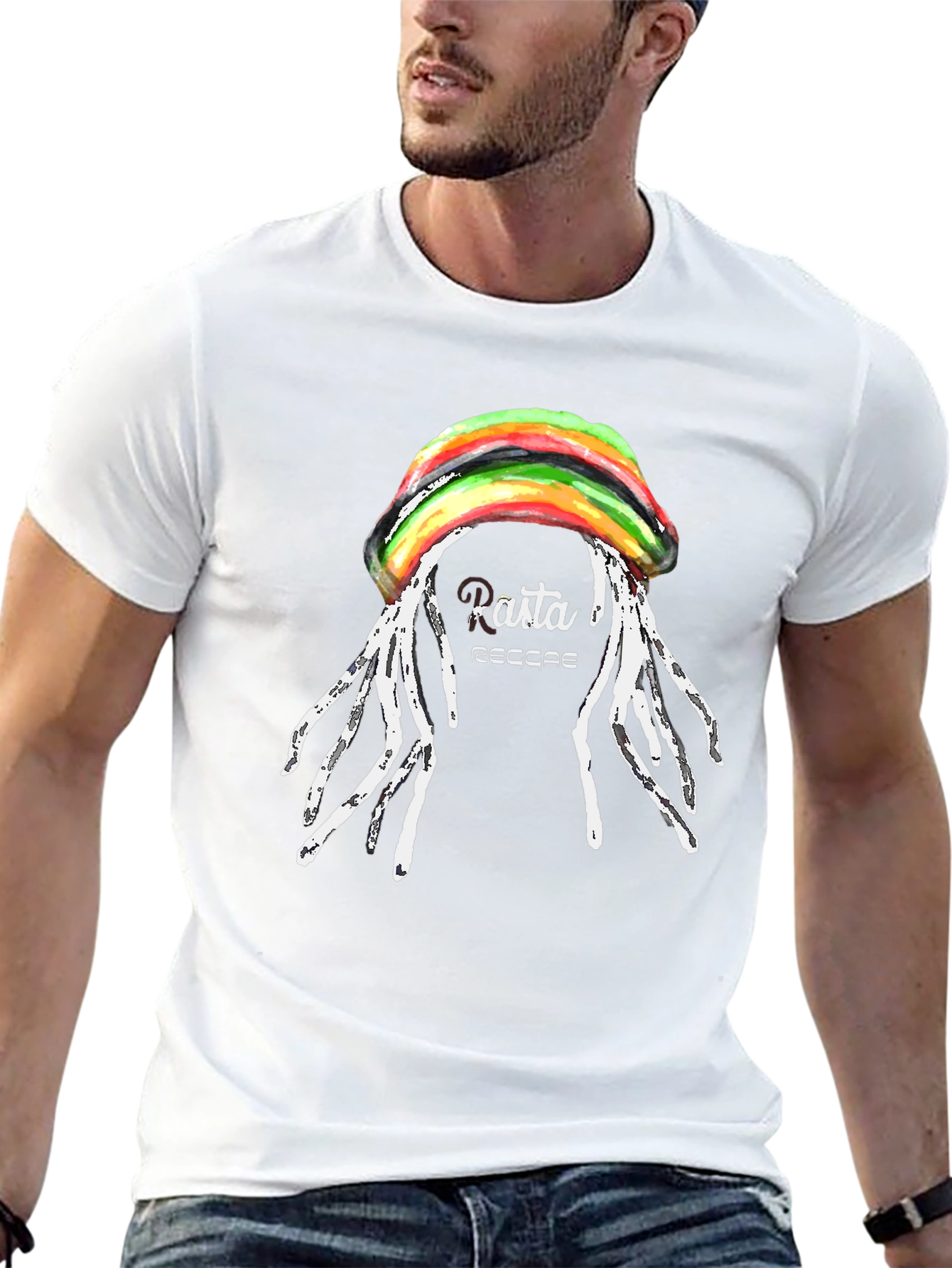 Rasta Reggae Graphic Black T-Shirt