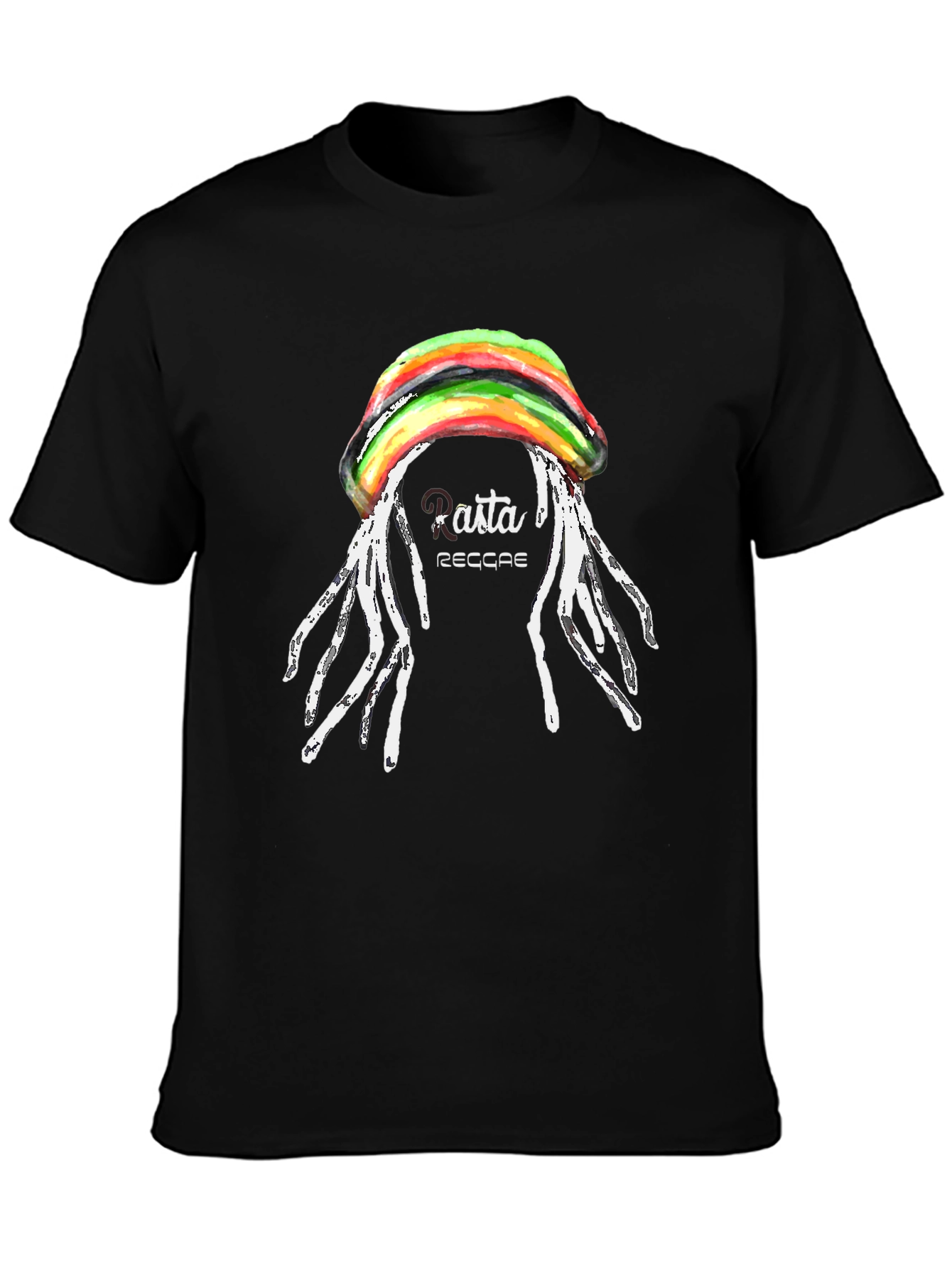 Rasta Reggae Graphic Black T-Shirt