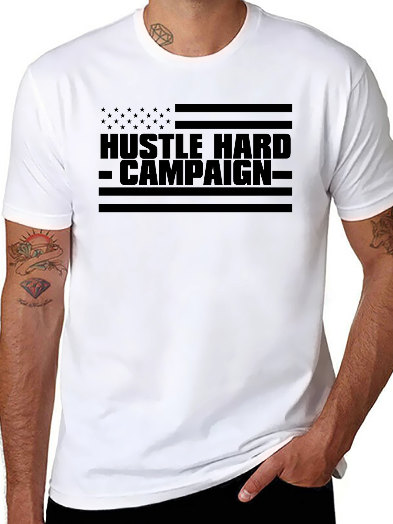 Hustle Hard Campaign Graphic Tee