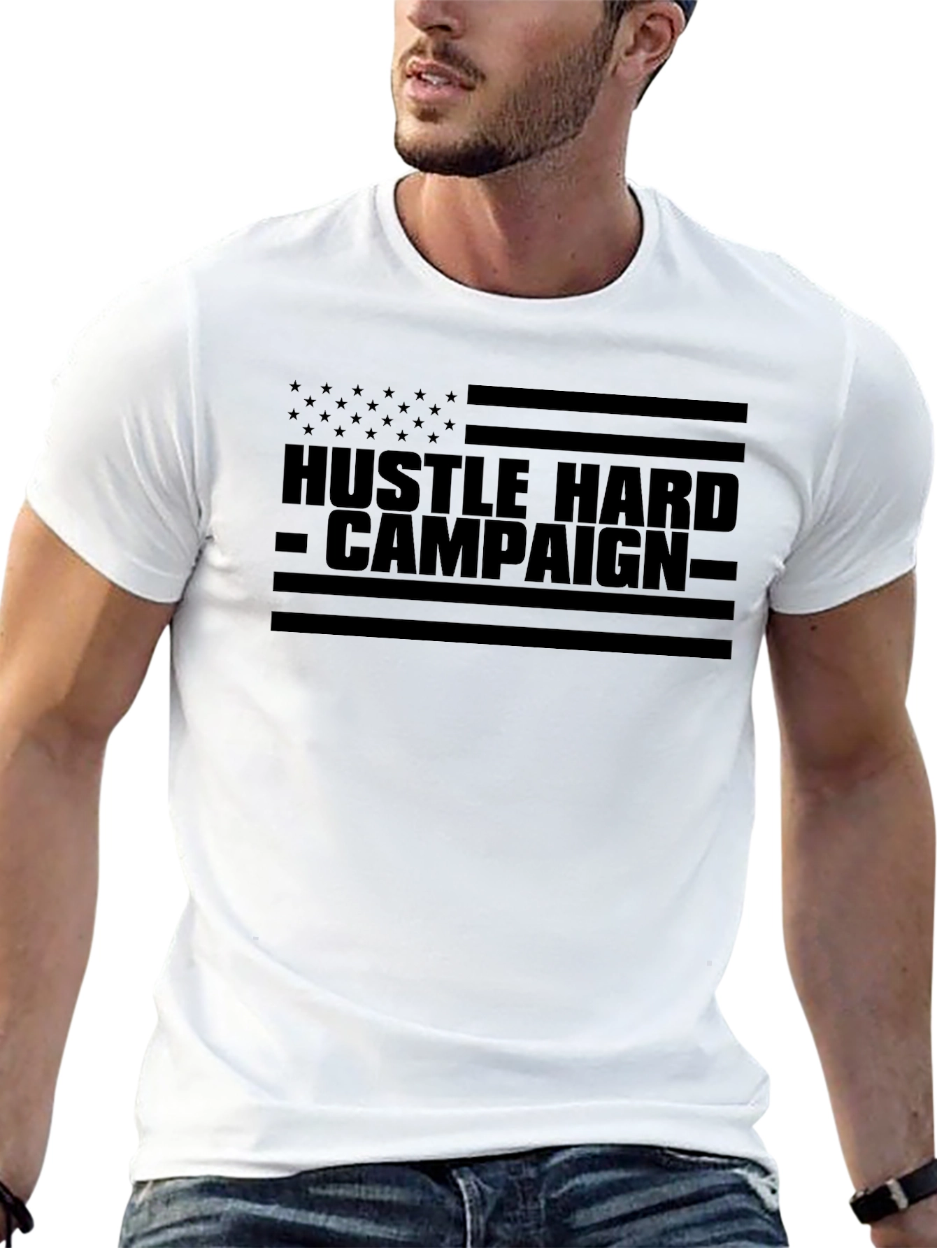 Hustle Hard Campaign Graphic Tee