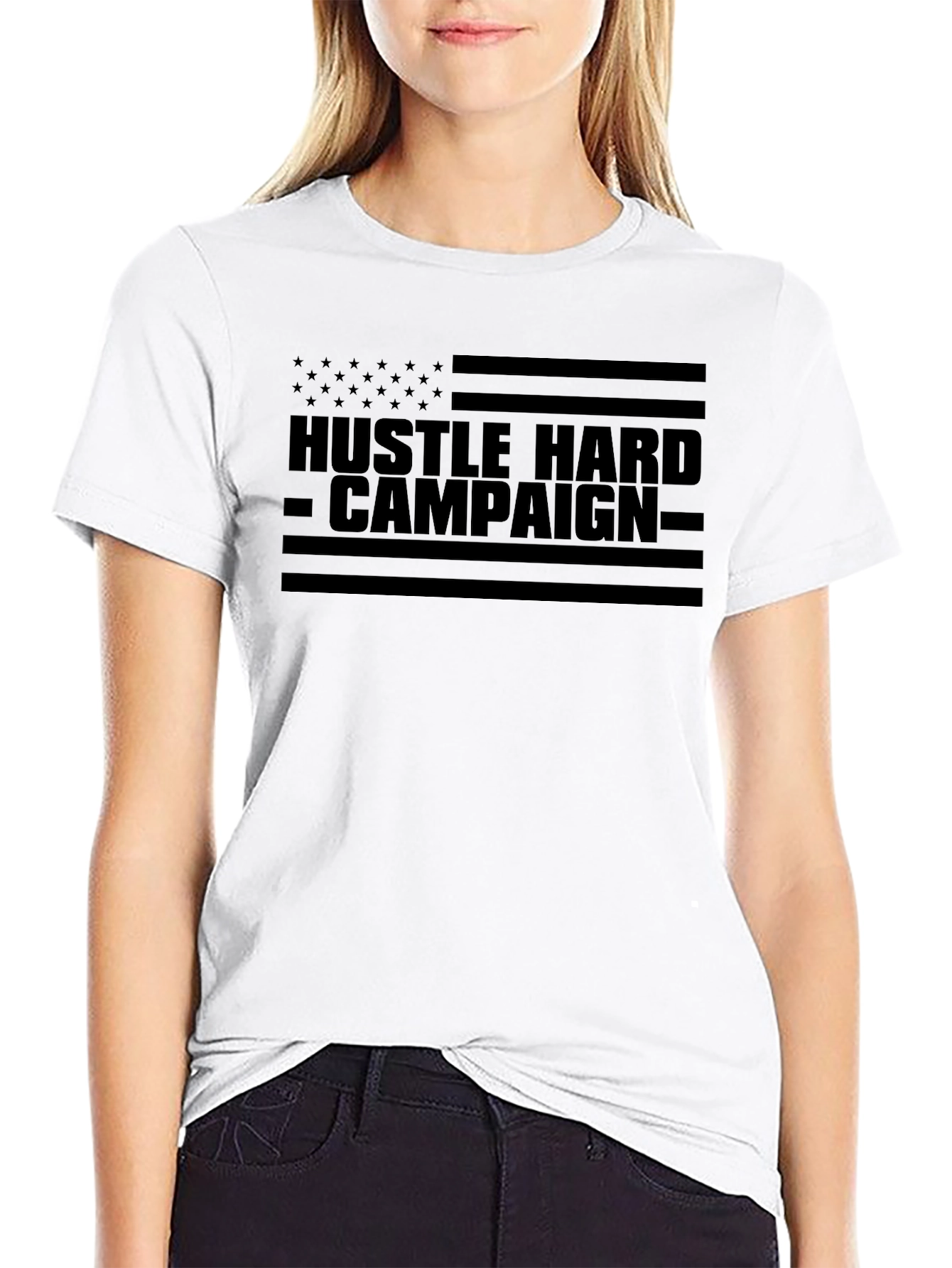 Hustle Hard Campaign Graphic Tee