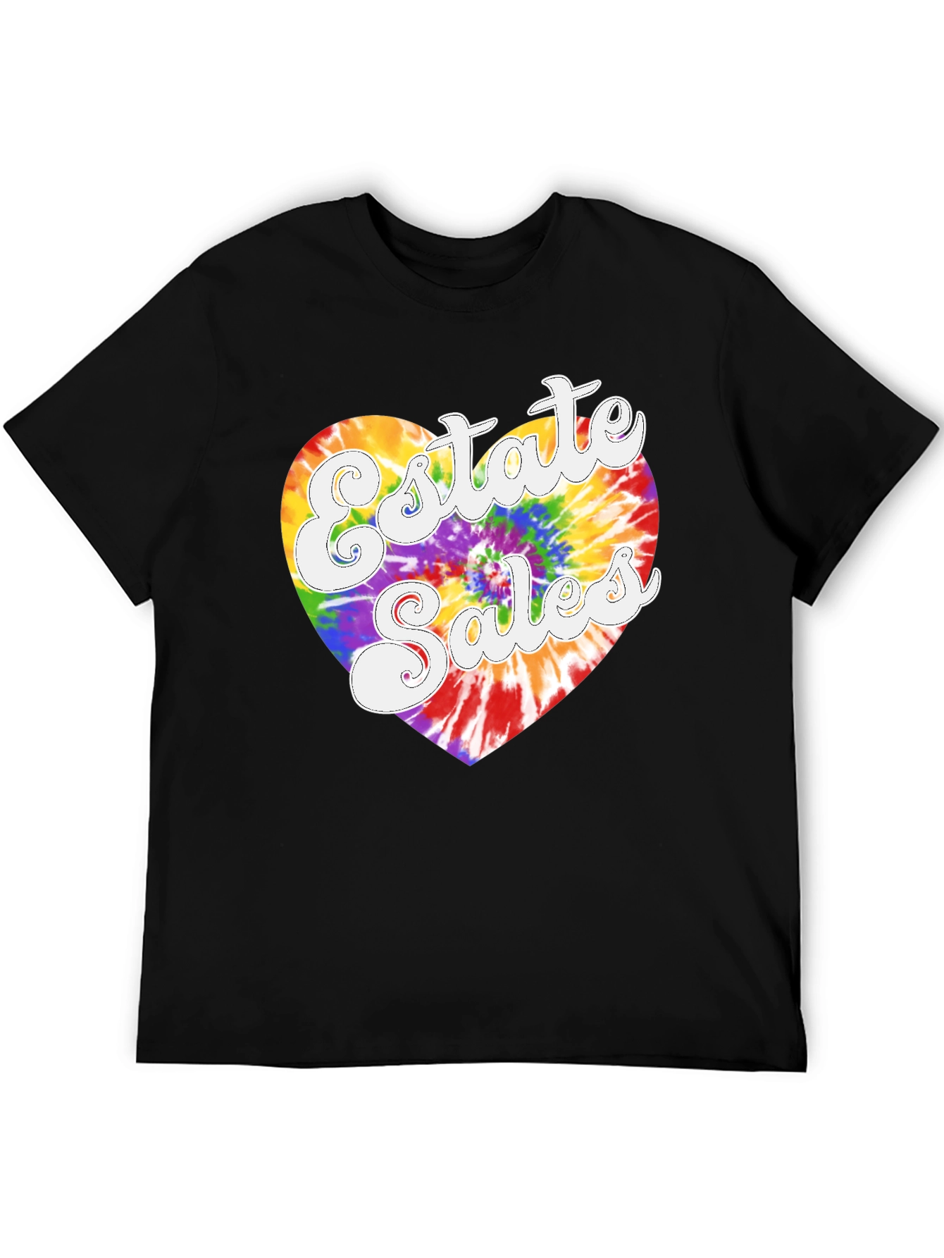 Estate Sales Tie Dye Heart T-Shirt