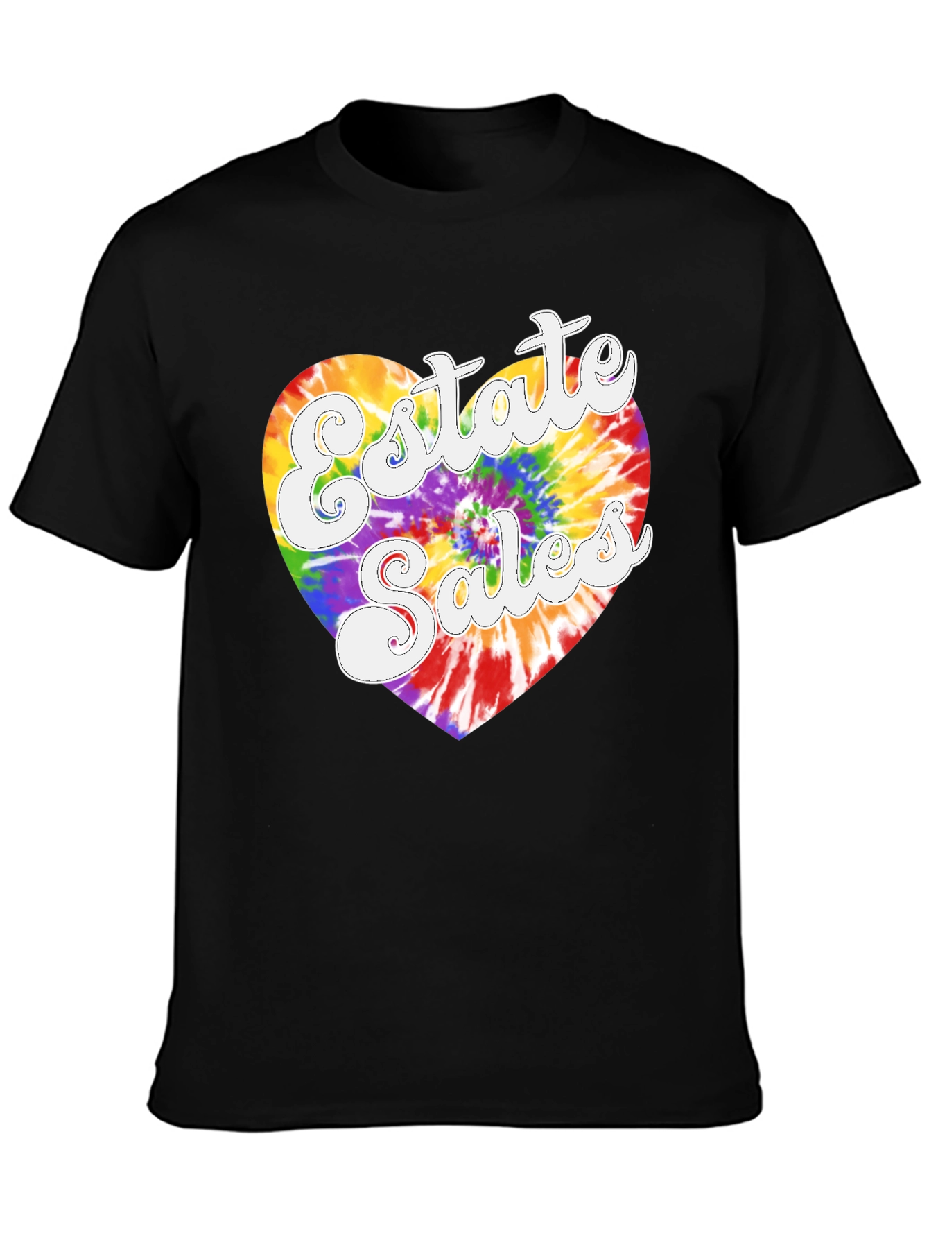 Estate Sales Tie Dye Heart T-Shirt