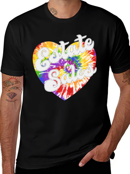 Estate Sales Tie Dye Heart T-Shirt
