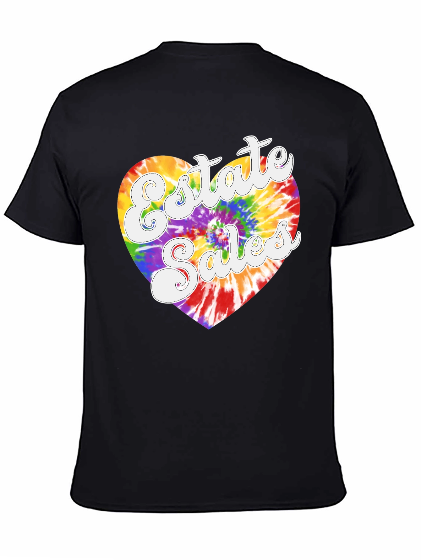 Estate Sales Tie Dye Heart T-Shirt