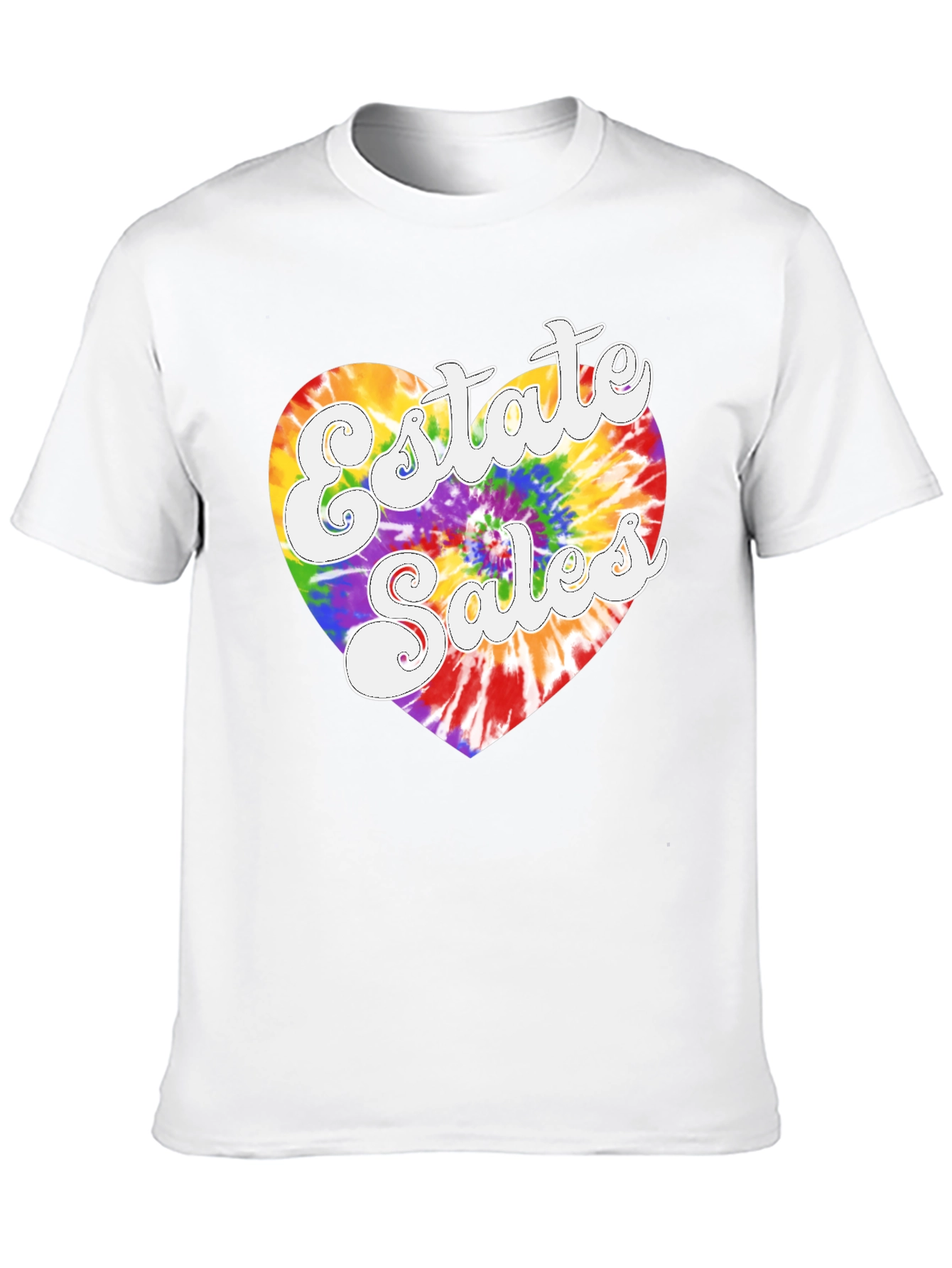 Estate Sales Tie Dye Heart T-Shirt