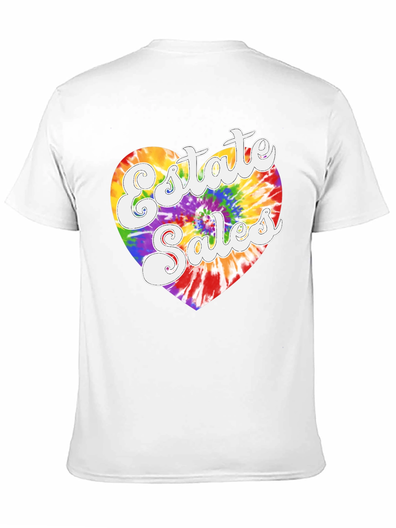 Estate Sales Tie Dye Heart T-Shirt