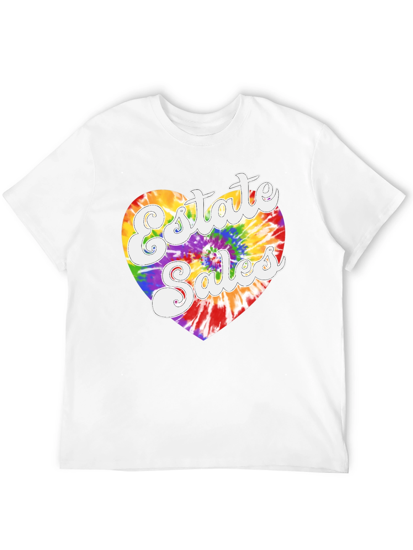 Estate Sales Tie Dye Heart T-Shirt