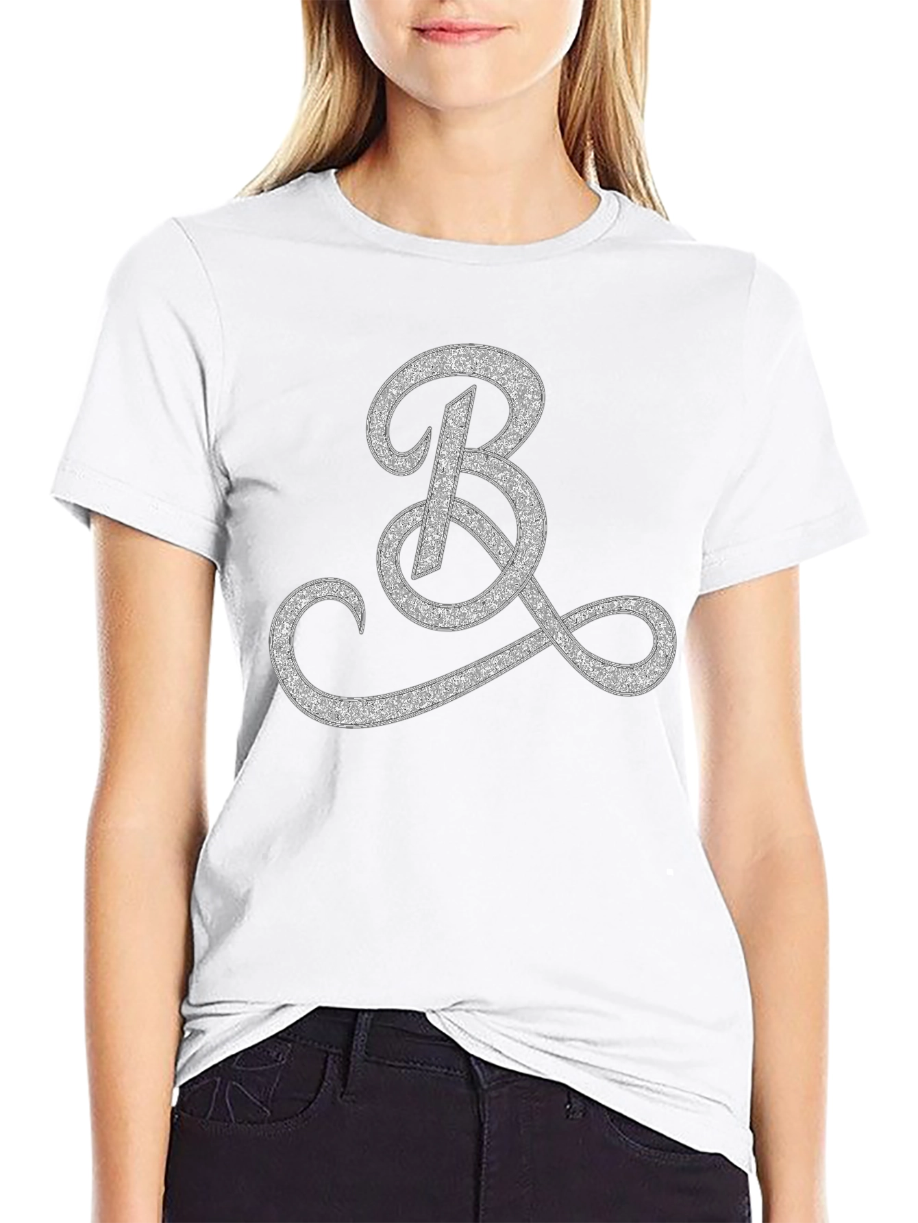 Elegant Initial B Graphic T-Shirt