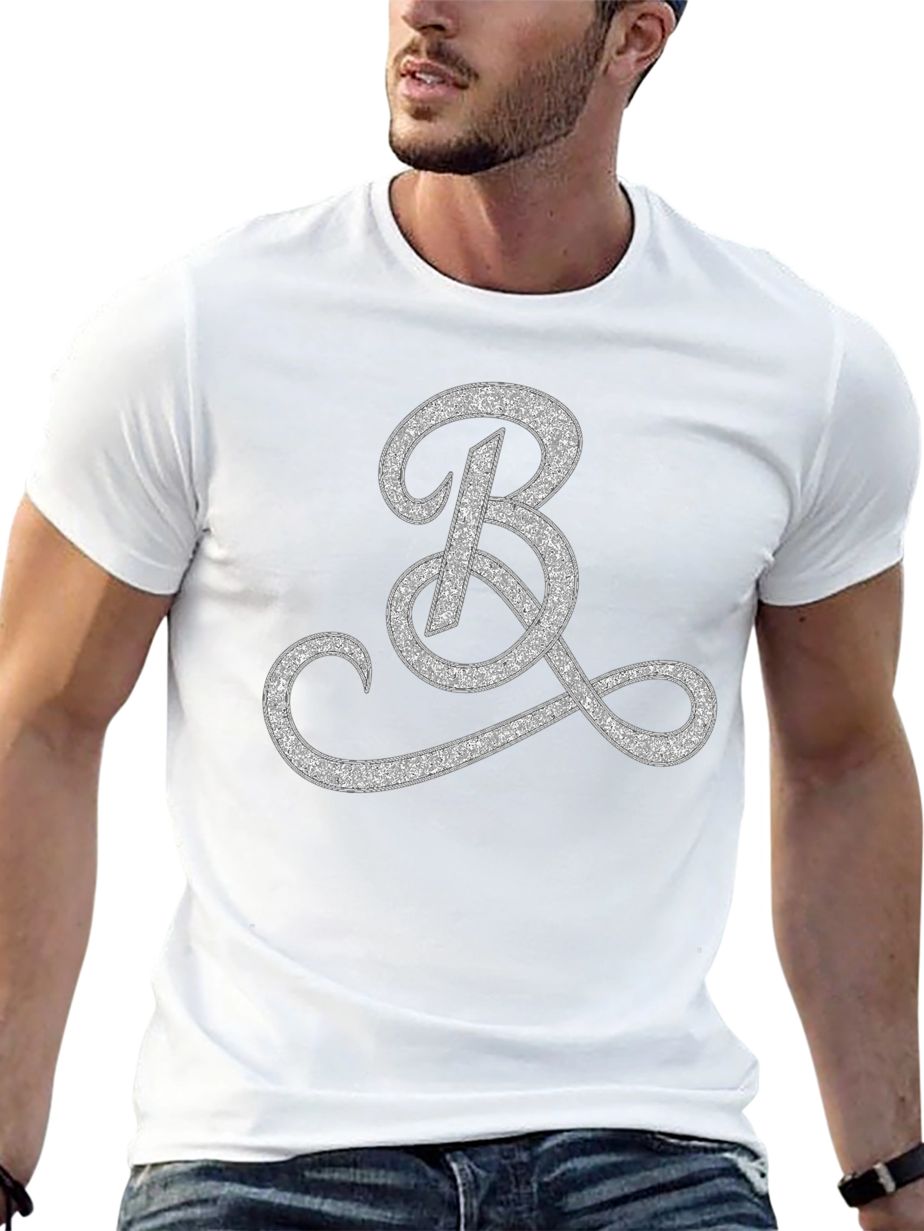 Elegant Initial B Graphic T-Shirt