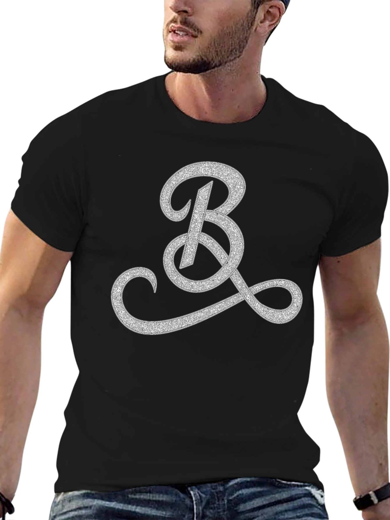 Elegant Initial B Graphic T-Shirt