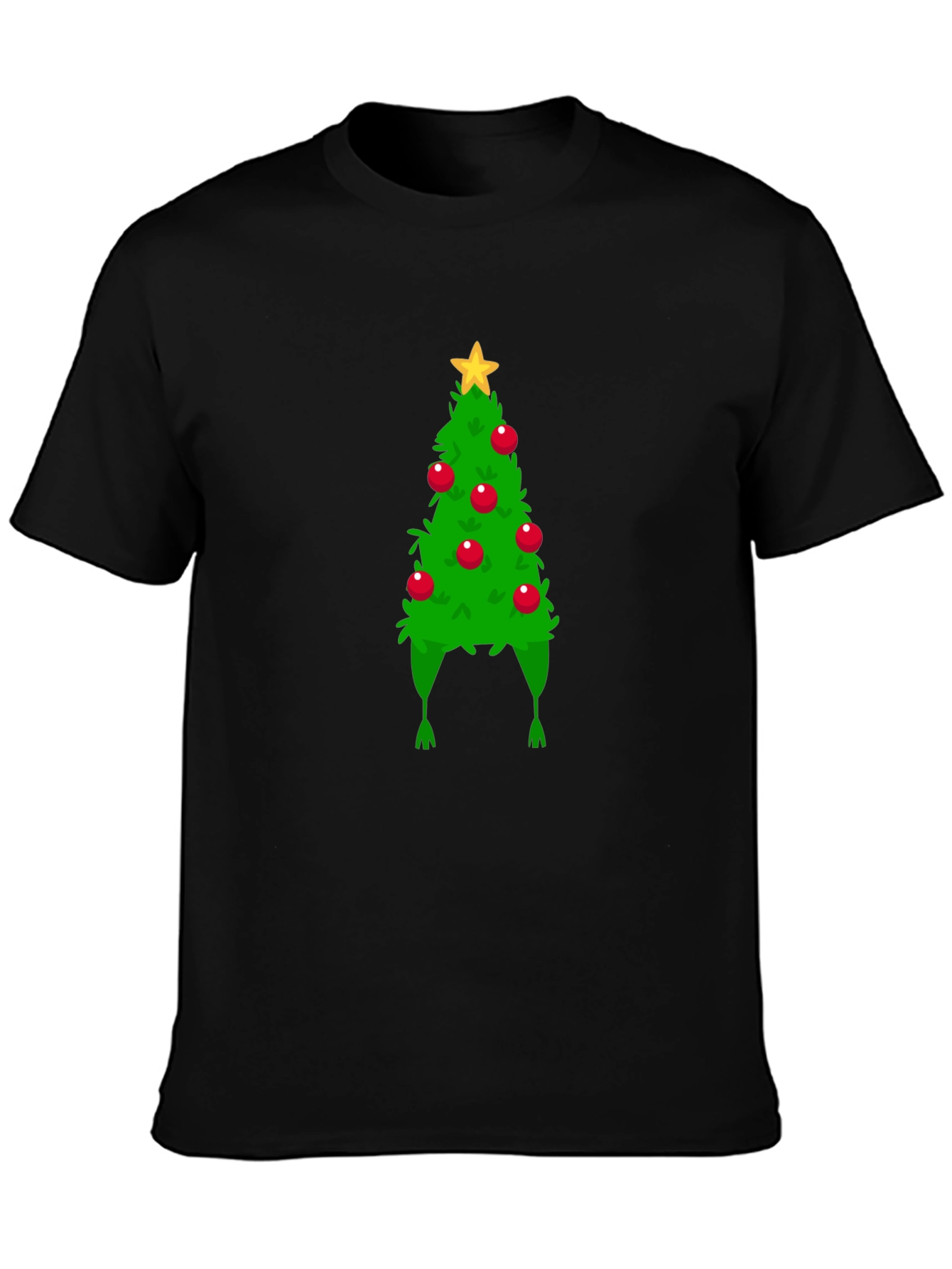 Christmas Tree Hat Graphic Tee - Holiday Fun!