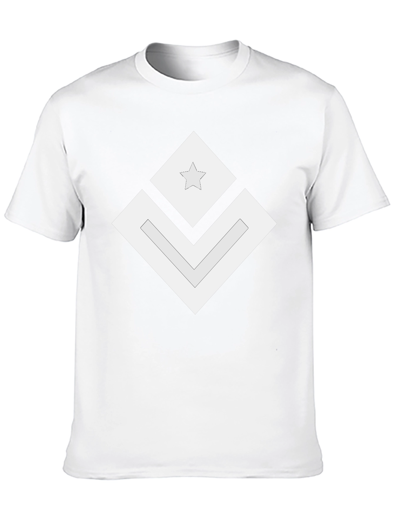 Geometric Star Graphic Tee - Modern Black Shirt
