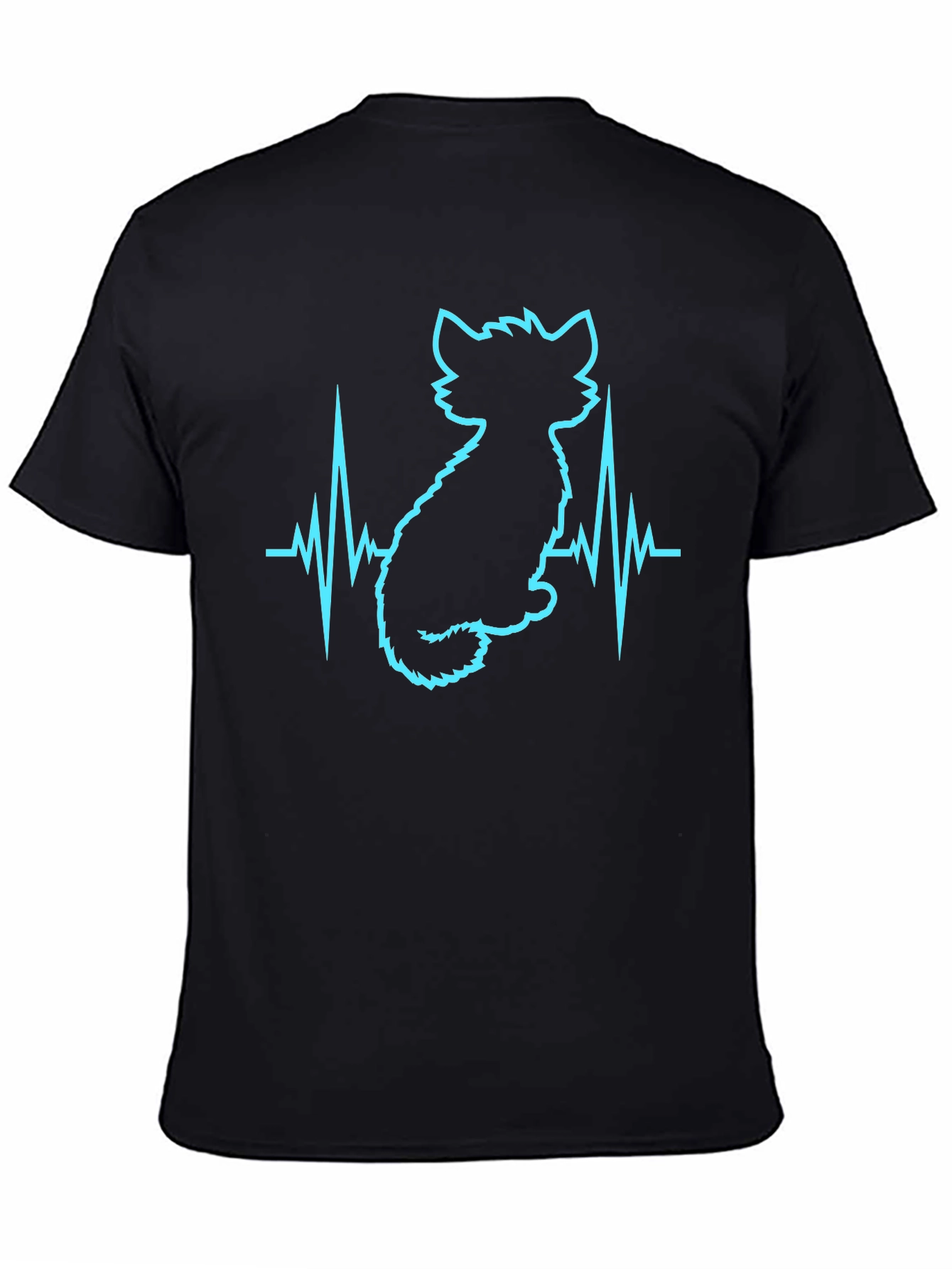 Cat Lover Heartbeat T-Shirt - Soft Cotton Blend