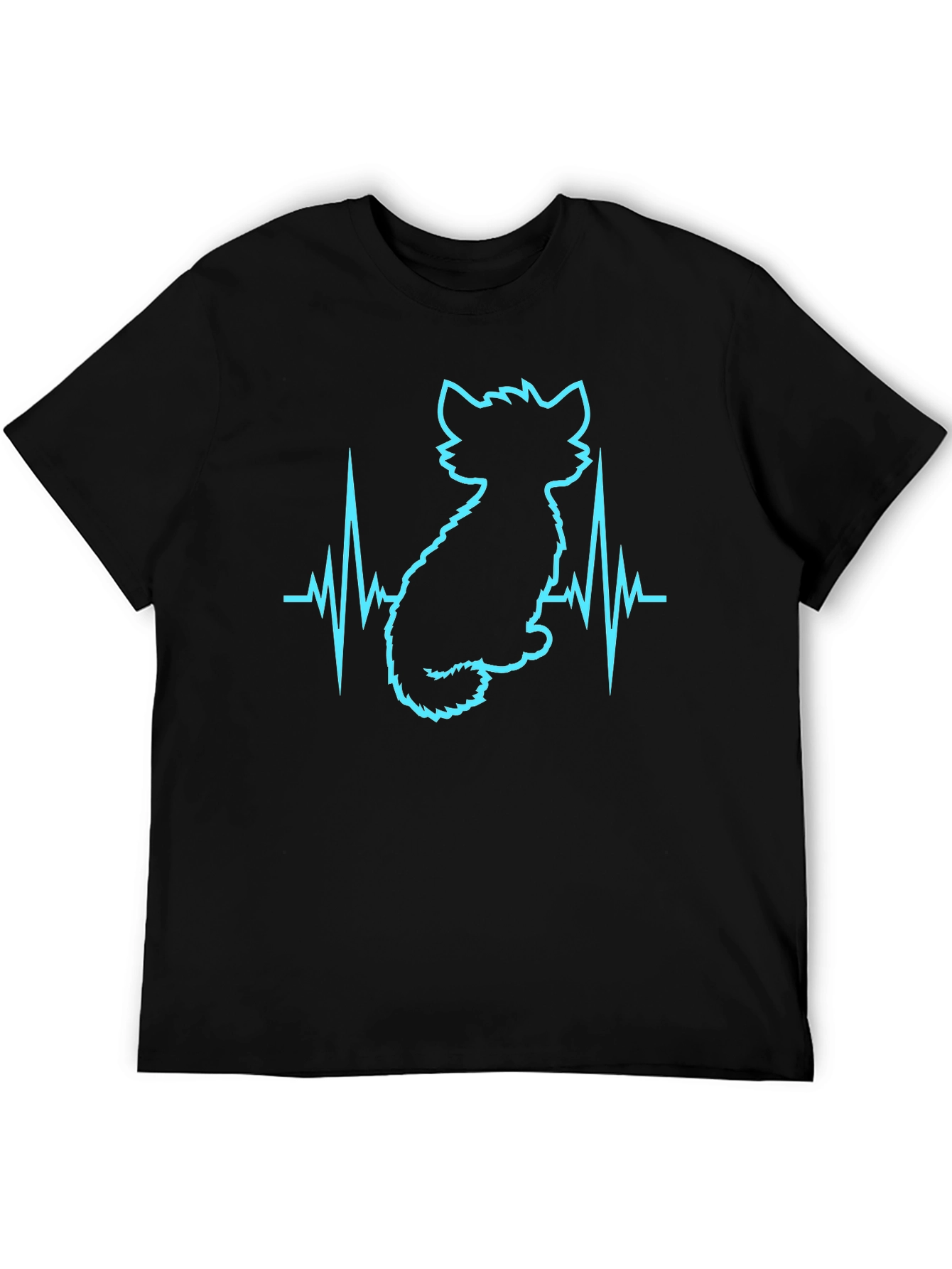 Cat Lover Heartbeat T-Shirt - Soft Cotton Blend