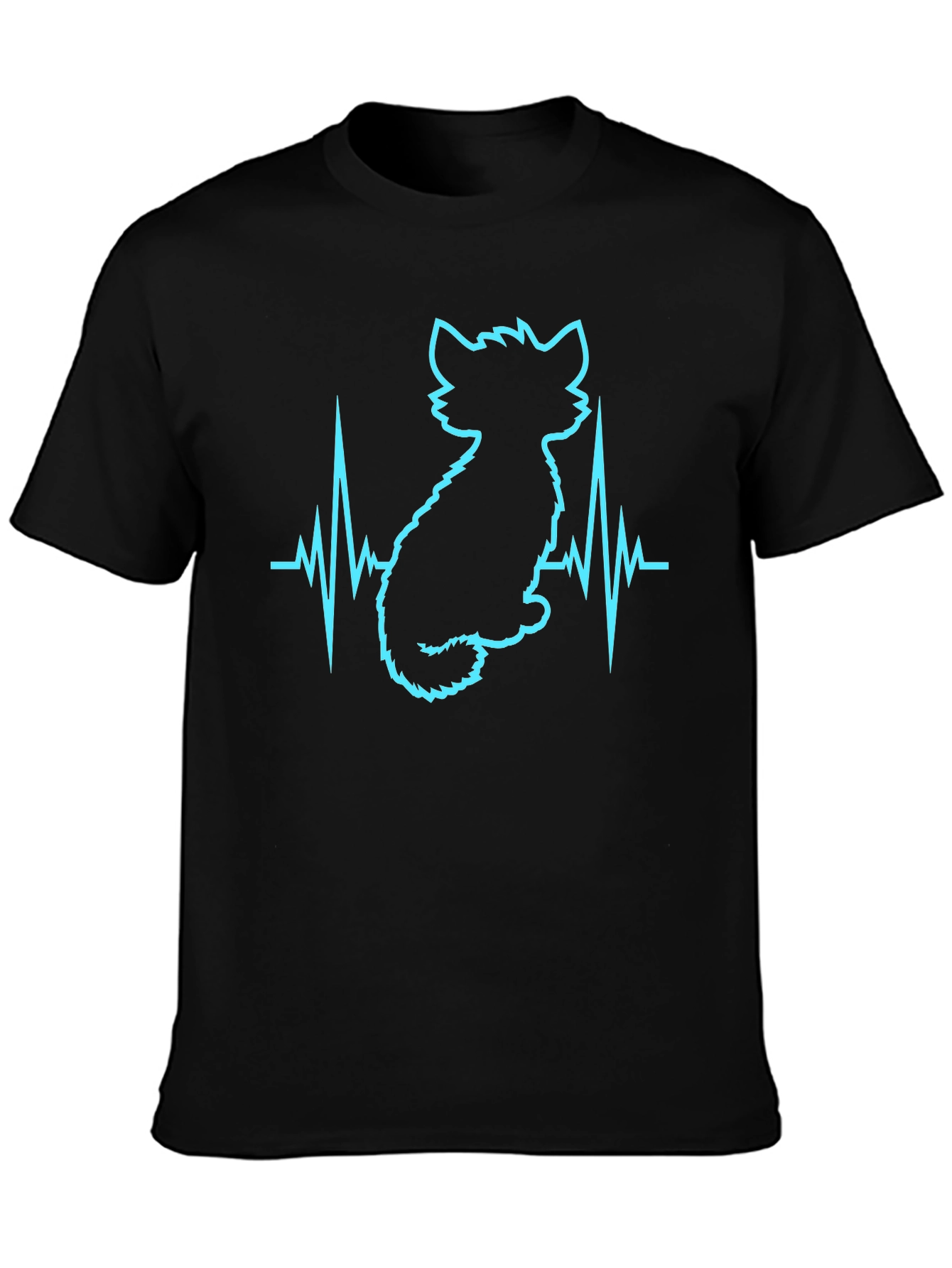 Cat Lover Heartbeat T-Shirt - Soft Cotton Blend