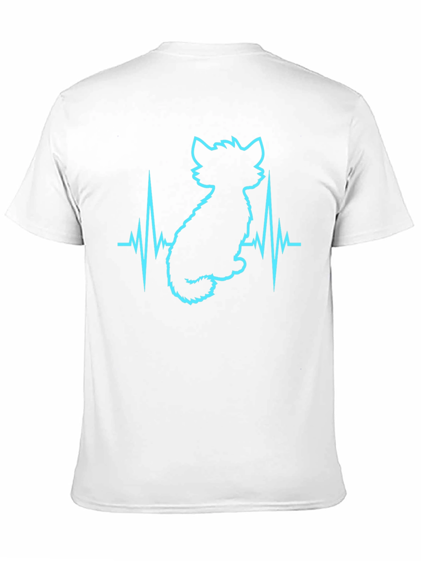 Cat Lover Heartbeat T-Shirt - Soft Cotton Blend