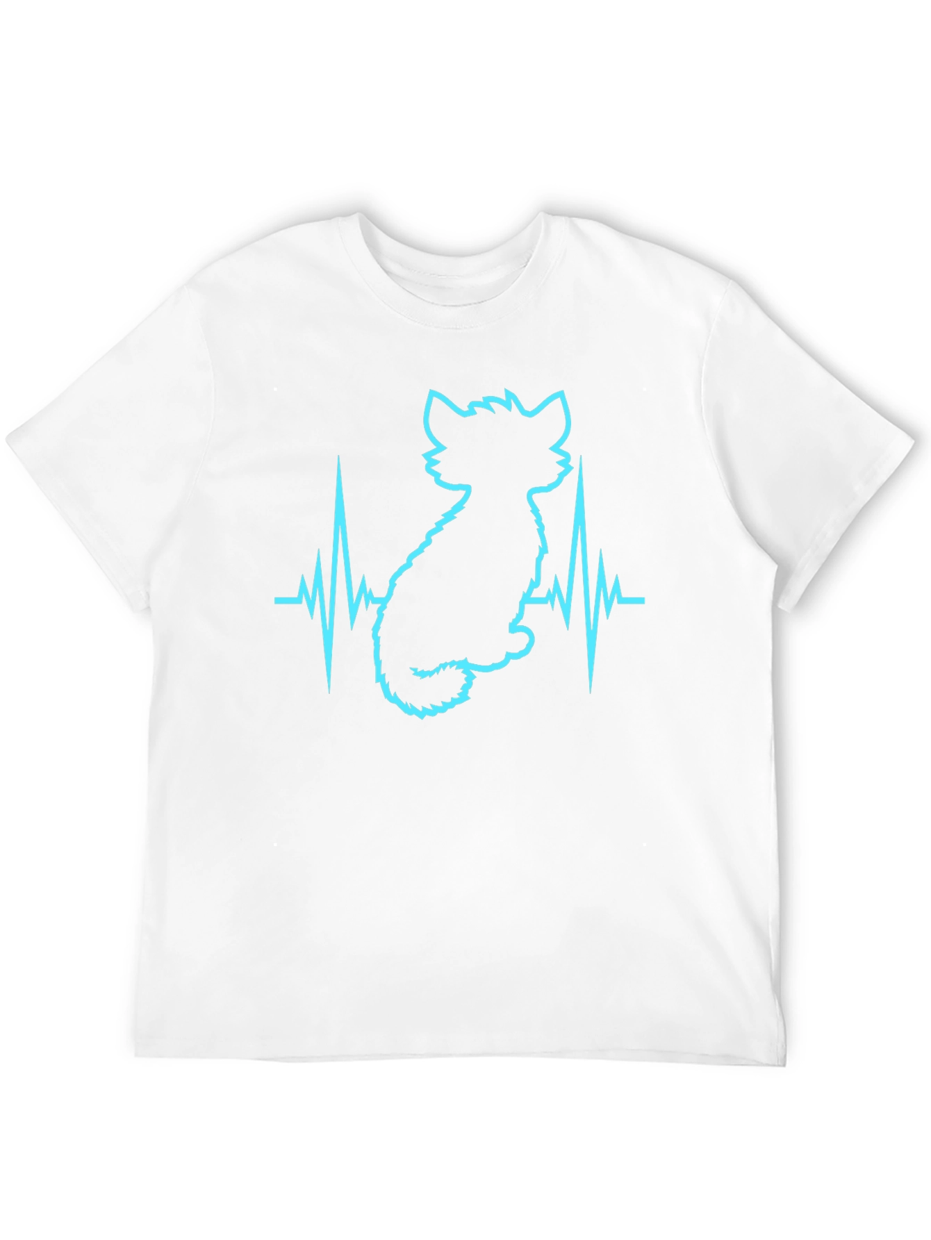 Cat Lover Heartbeat T-Shirt - Soft Cotton Blend