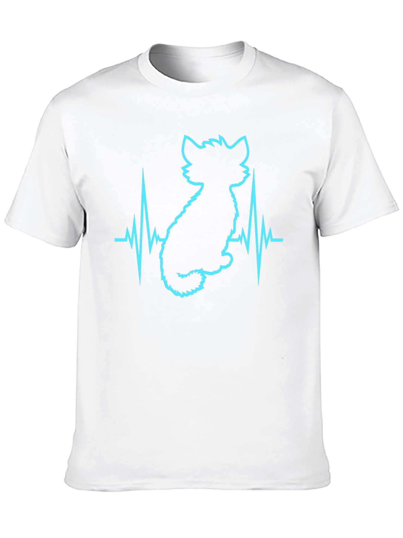 Cat Lover Heartbeat T-Shirt - Soft Cotton Blend